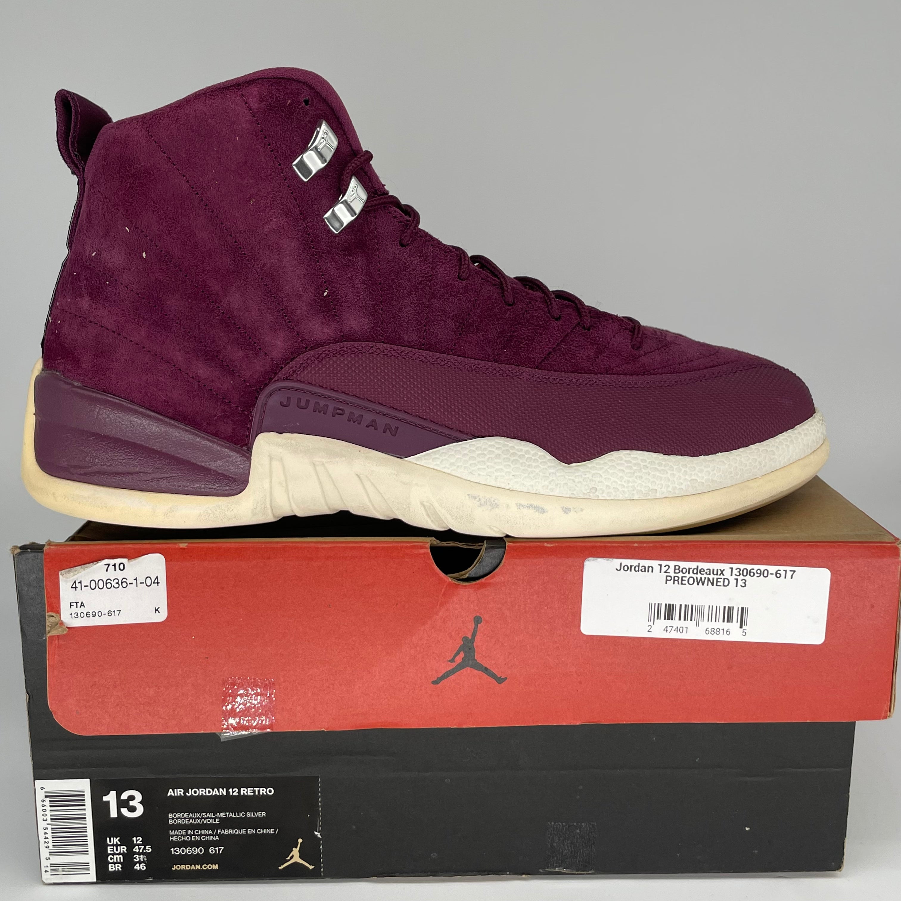 AIR JORDAN 12 BORDEAUX SIZE 13 130690-617