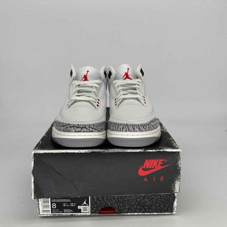 AIR JORDAN 3 WHITE CEMENT REIMAGINED SIZE 8/9.5W DN3707-100