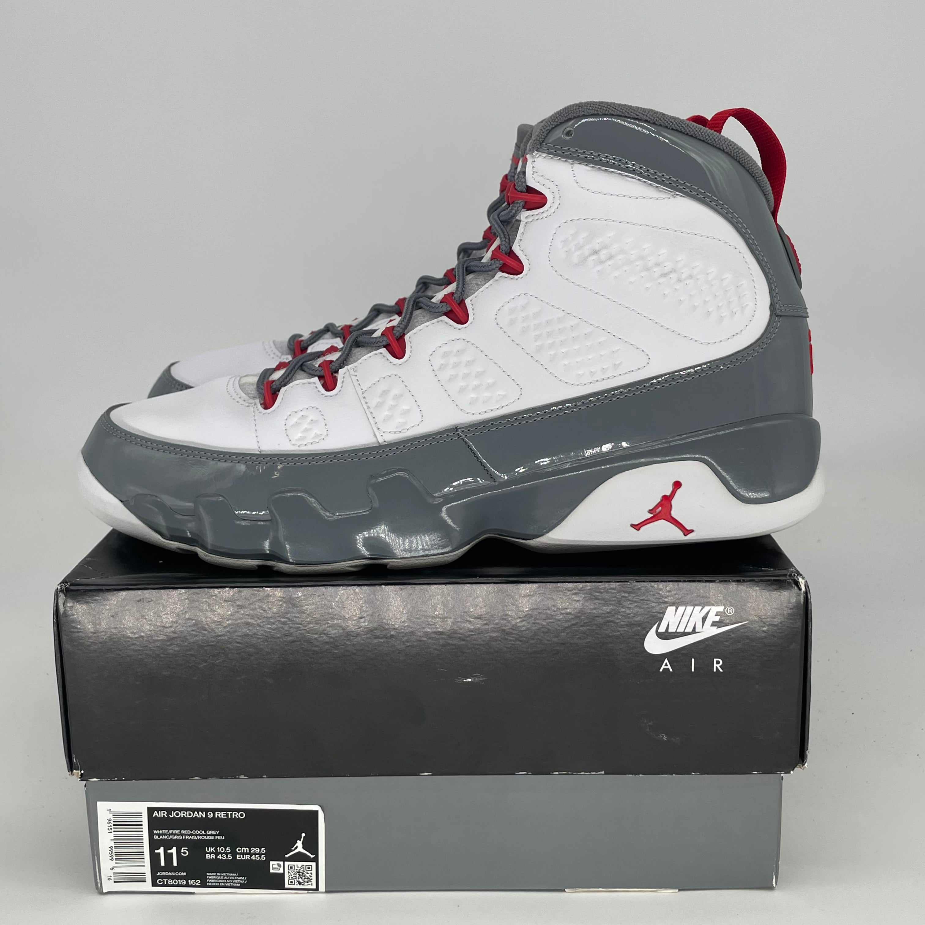 AIR JORDAN 9 FIRE RED CT8019-162 SIZE 11.5/13W