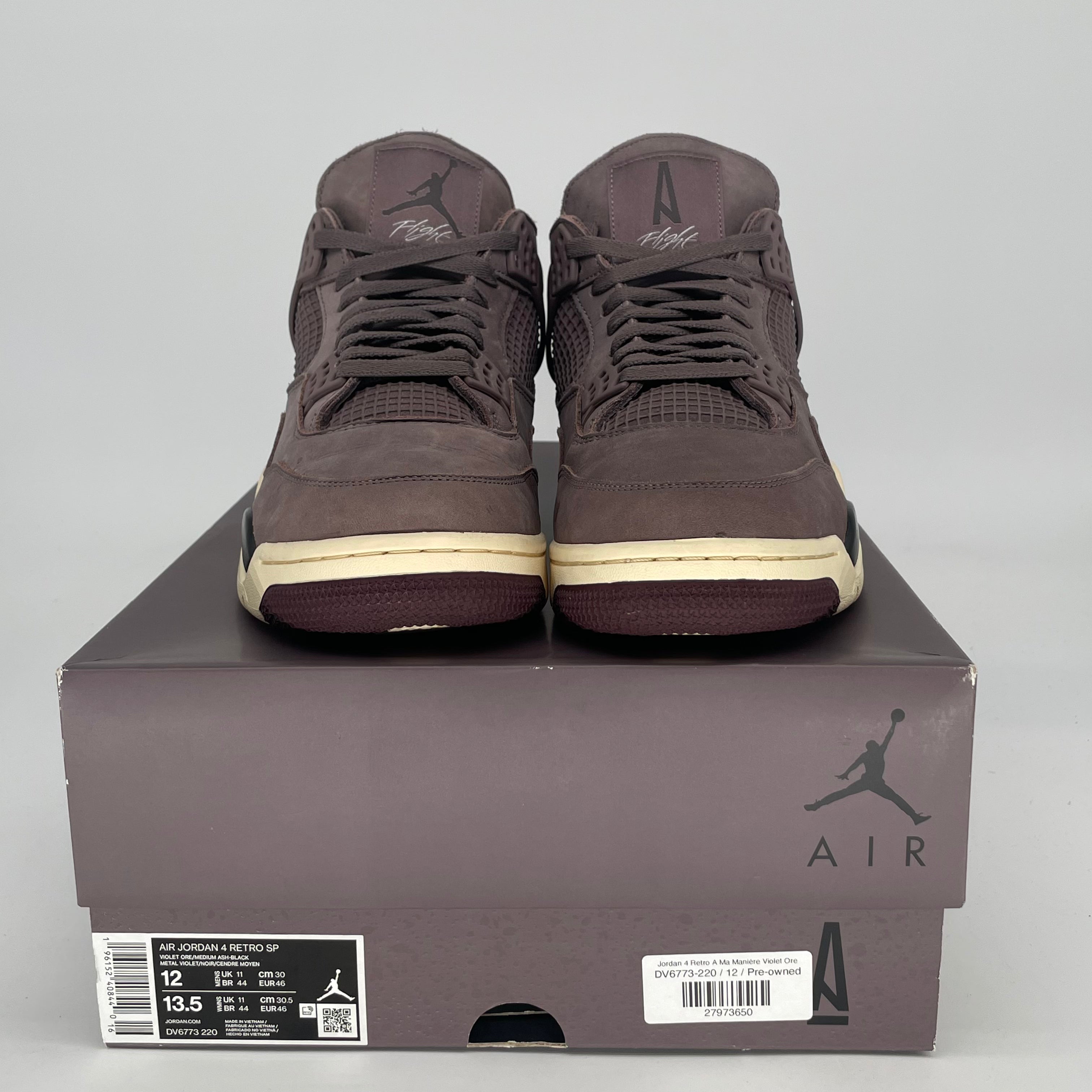 AIR JORDAN 4 A MA MANIERE VIOLET ORE DV6773-220 SIZE 12/13.5W