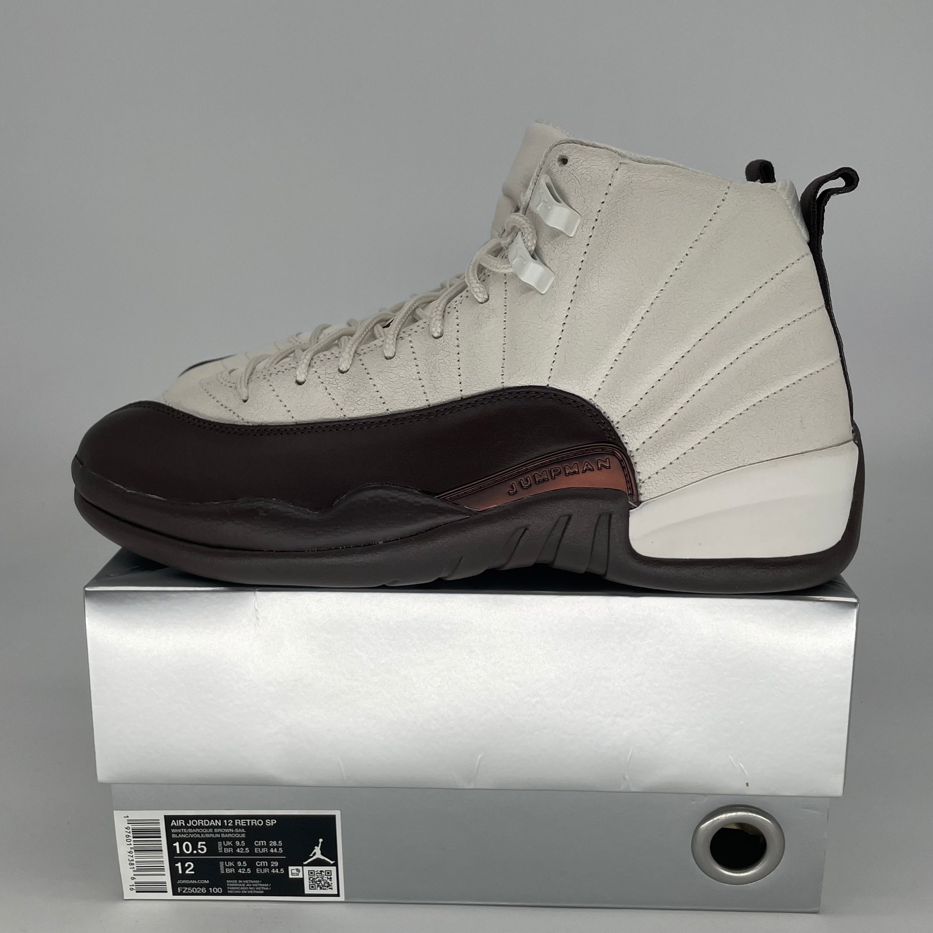 AIR JORDAN 12 SOLEFLY CAFECITO FZ5026-100 SIZE 10.5/12W