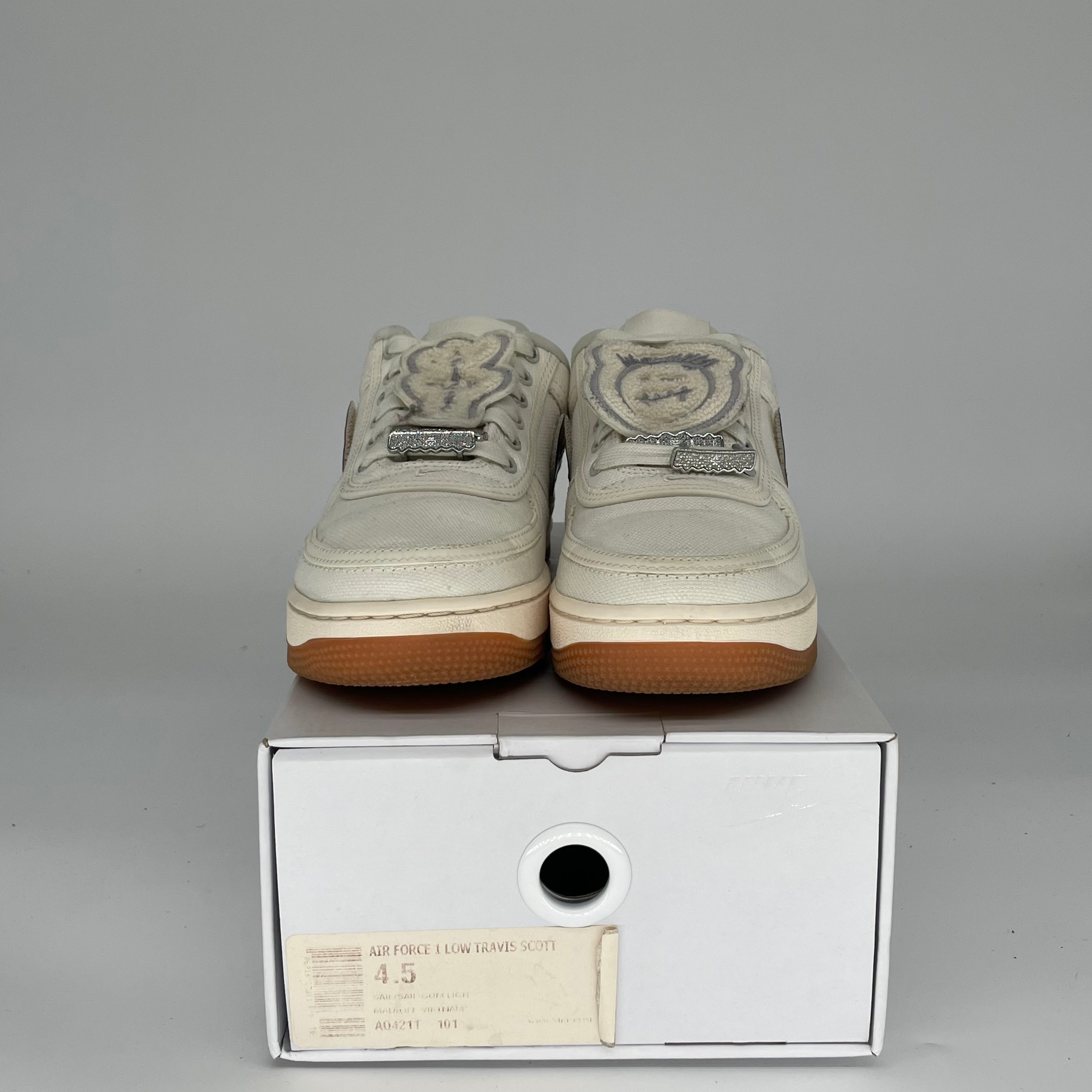 NIKE AIR FORCE 1 LOW TRAVIS SCOTT SAIL SIZE 4.5 AQ4211-101