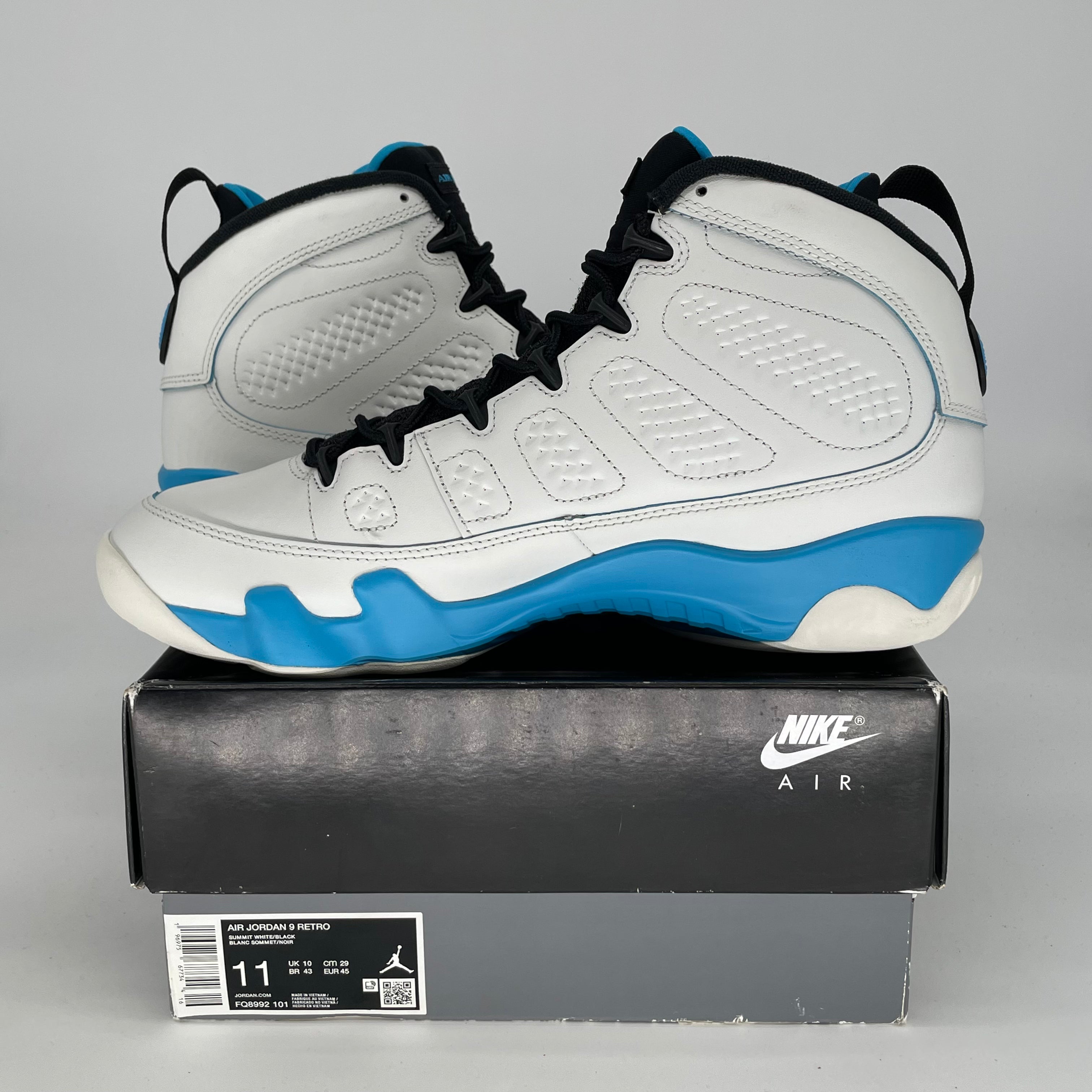 AIR JORDAN 9 POWDER BLUE SIZE 11/12.5W FQ8992-101