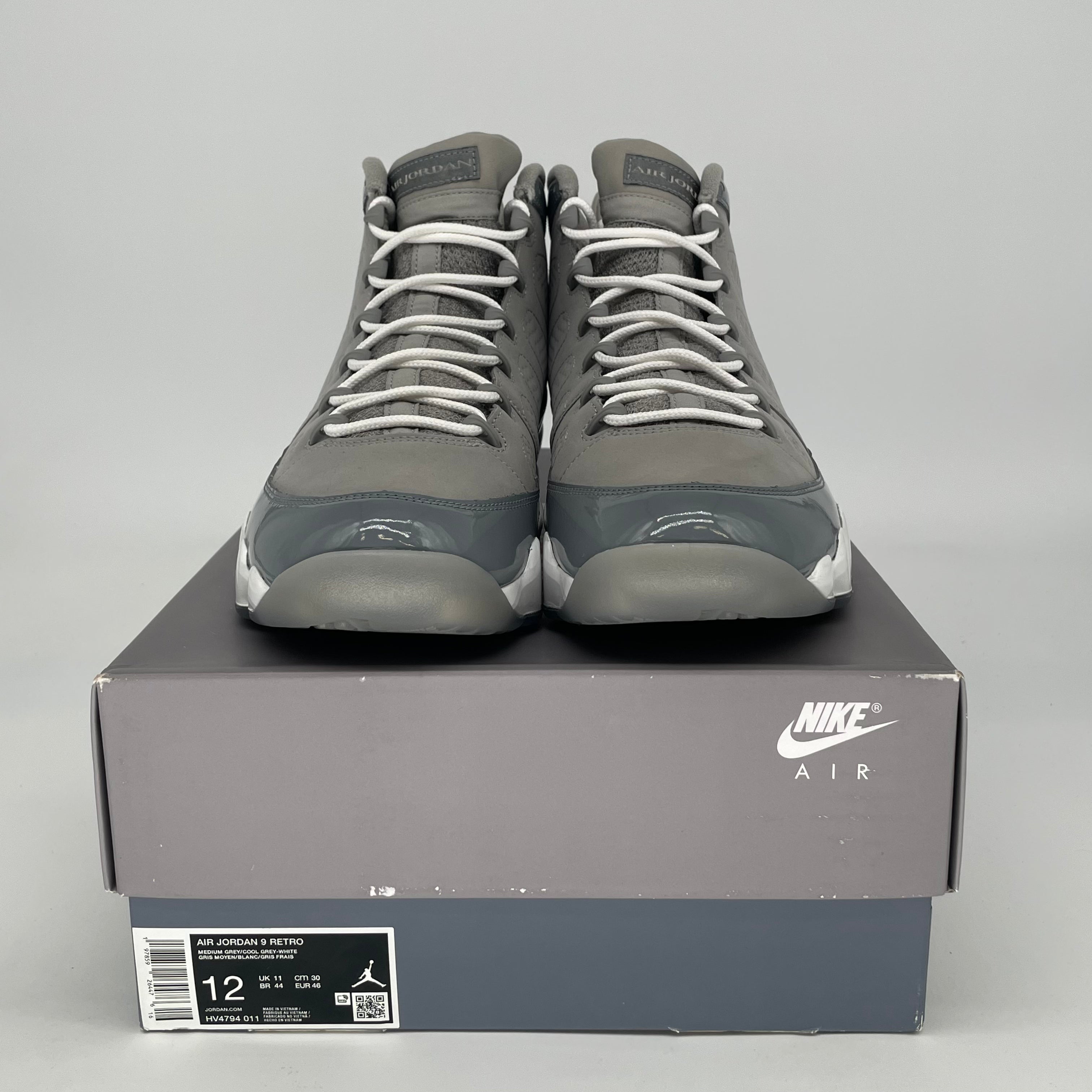 AIR JORDAN 9 COOL GREY HV4794-011 SIZE 12/13.5W