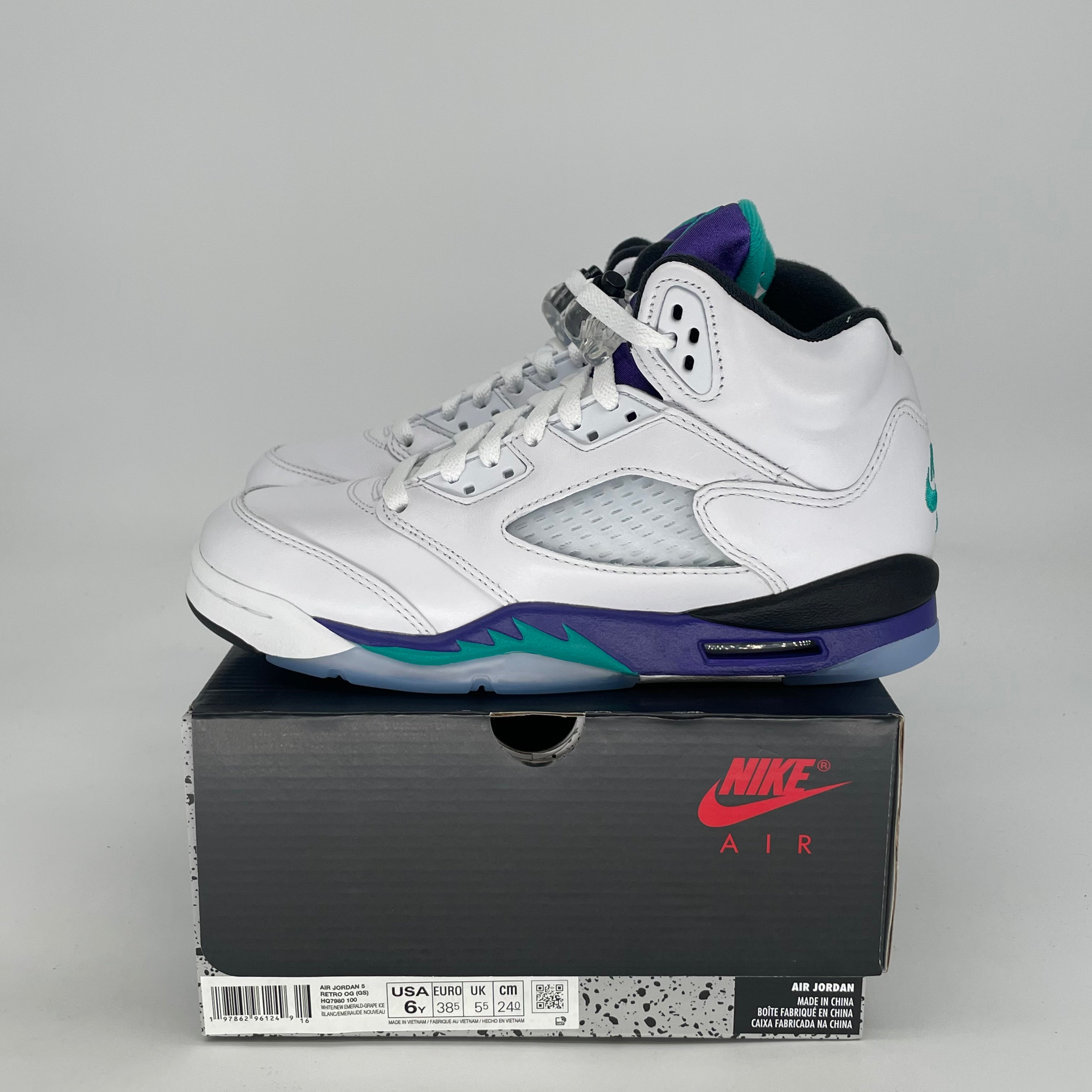 AIR JORDAN 5 GRAPE HQ7980-100 SIZE 6/7.5W