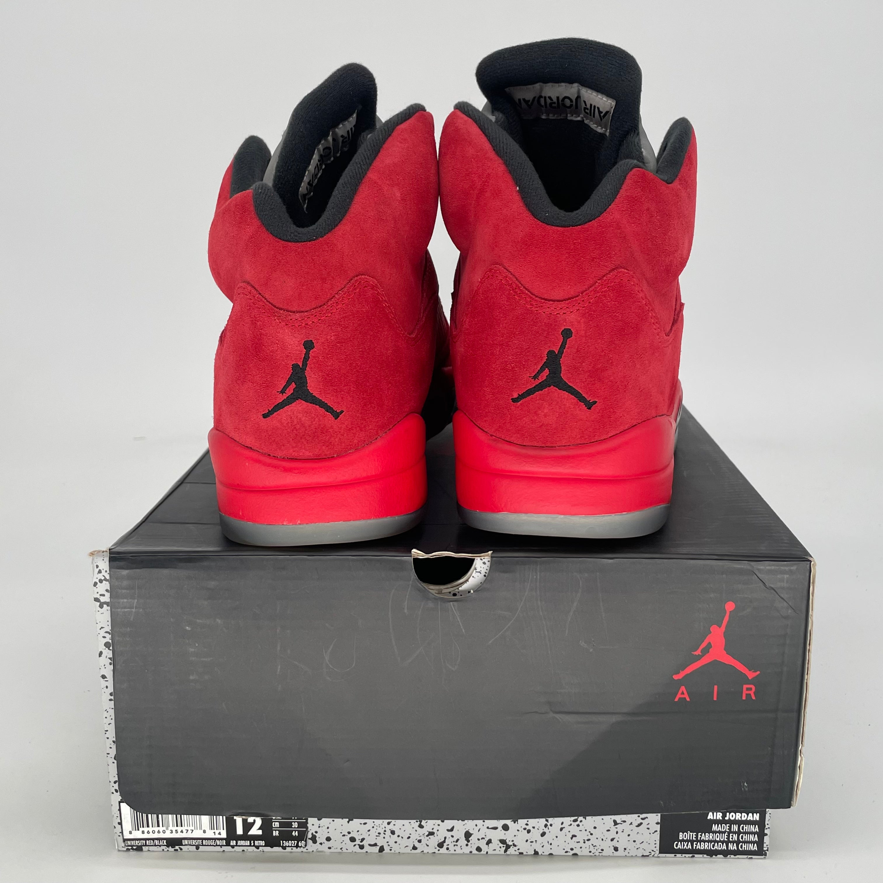 AIR JORDAN 5 RED SUEDE 136027-602 SIZE 12/13.5W