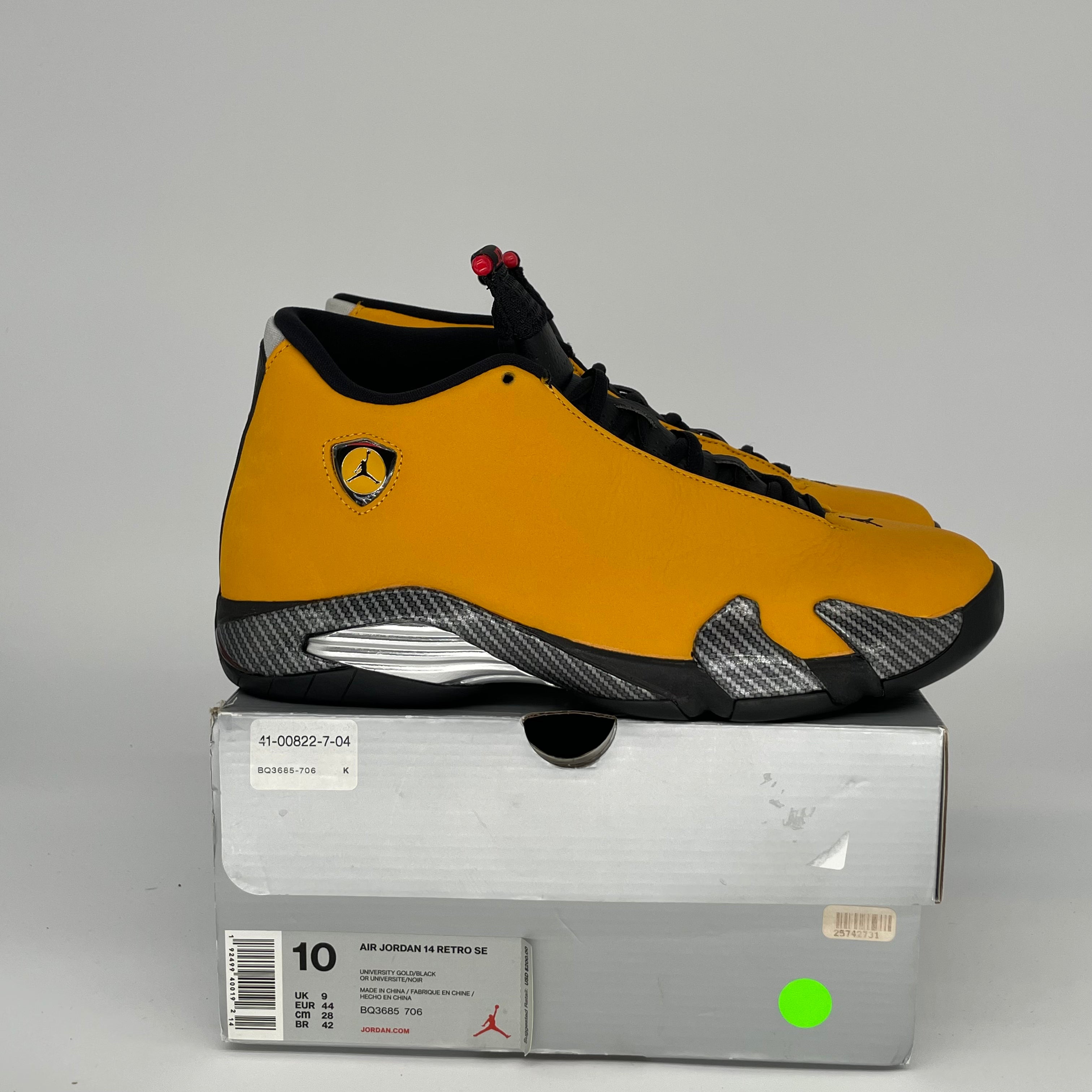 AIR JORDAN 14 UNIVERSITY GOLD SIZE 10 BQ3685-706