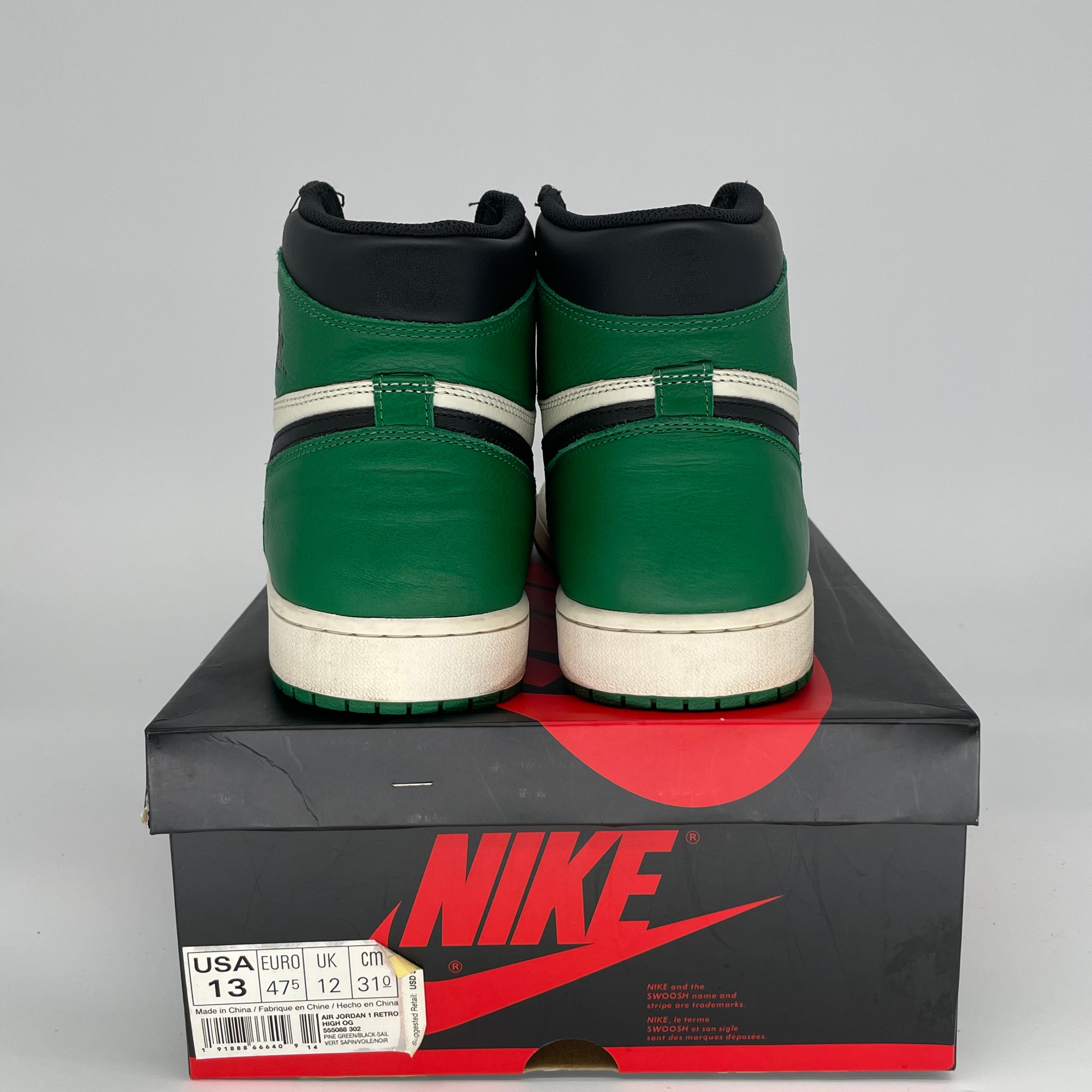 AIR JORDAN 1 PINE GREEN SIZE 13 555088-302