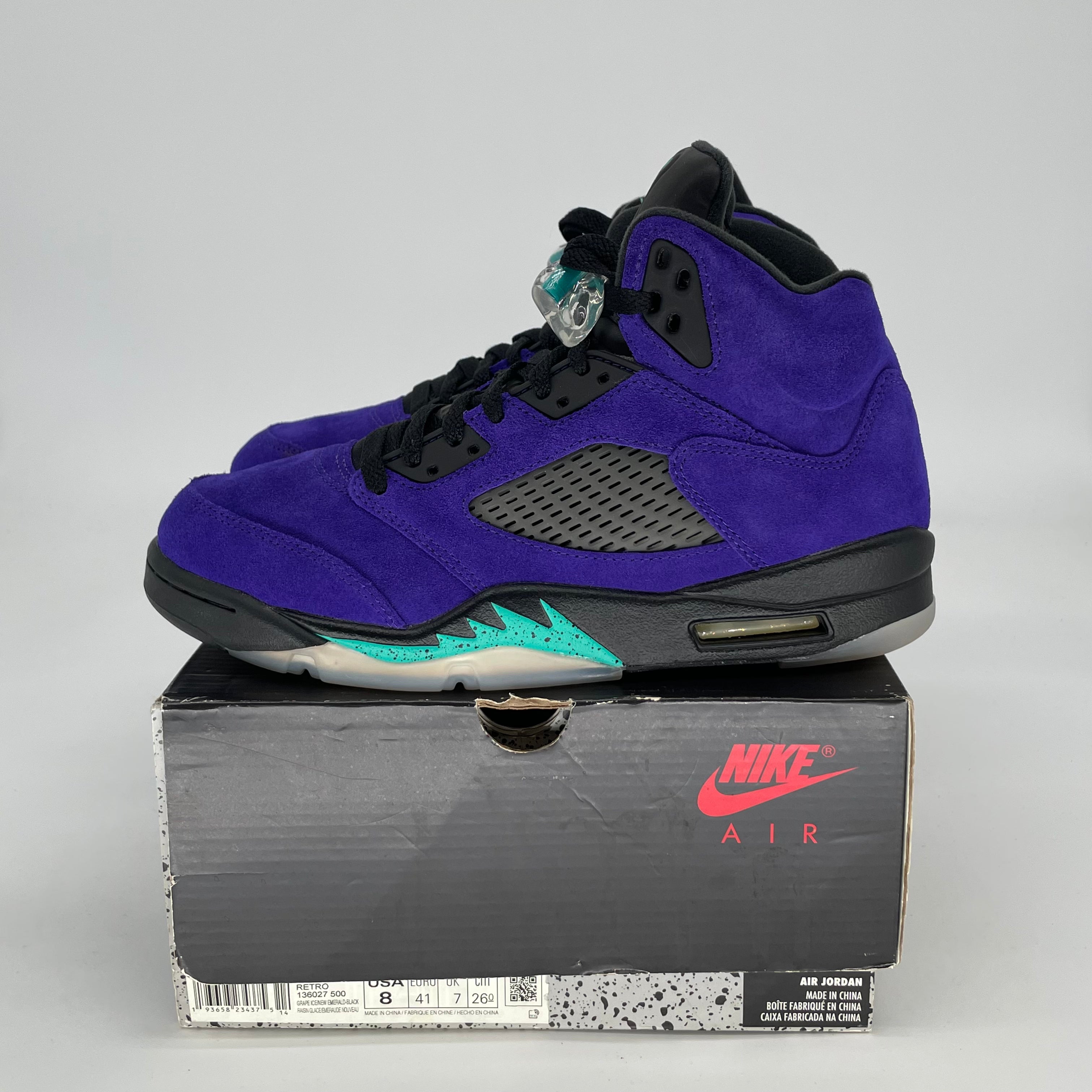 AIR JORDAN 5 ALTERNATE GRAPE SIZE 8/9.5W 136027-500