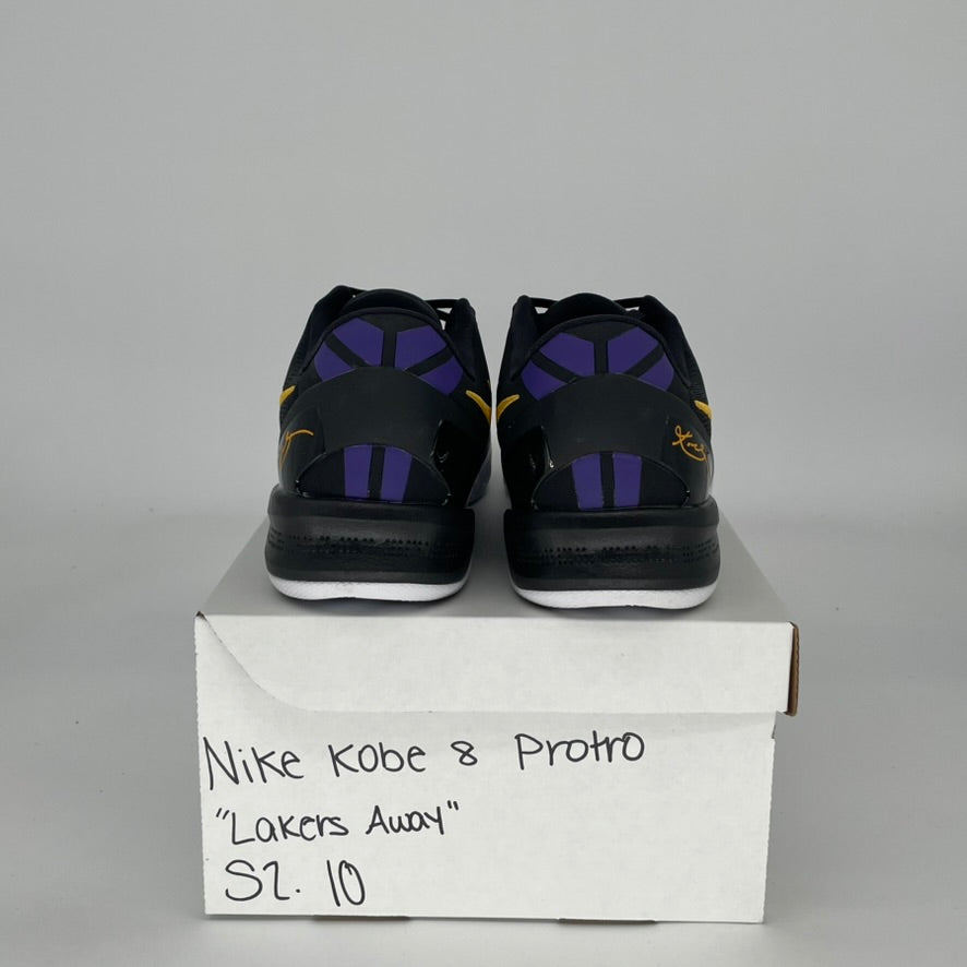 NIKE KOBE 8 PROTRO LAKERS AWAY HF9550-001 SIZE 10/11.5W
