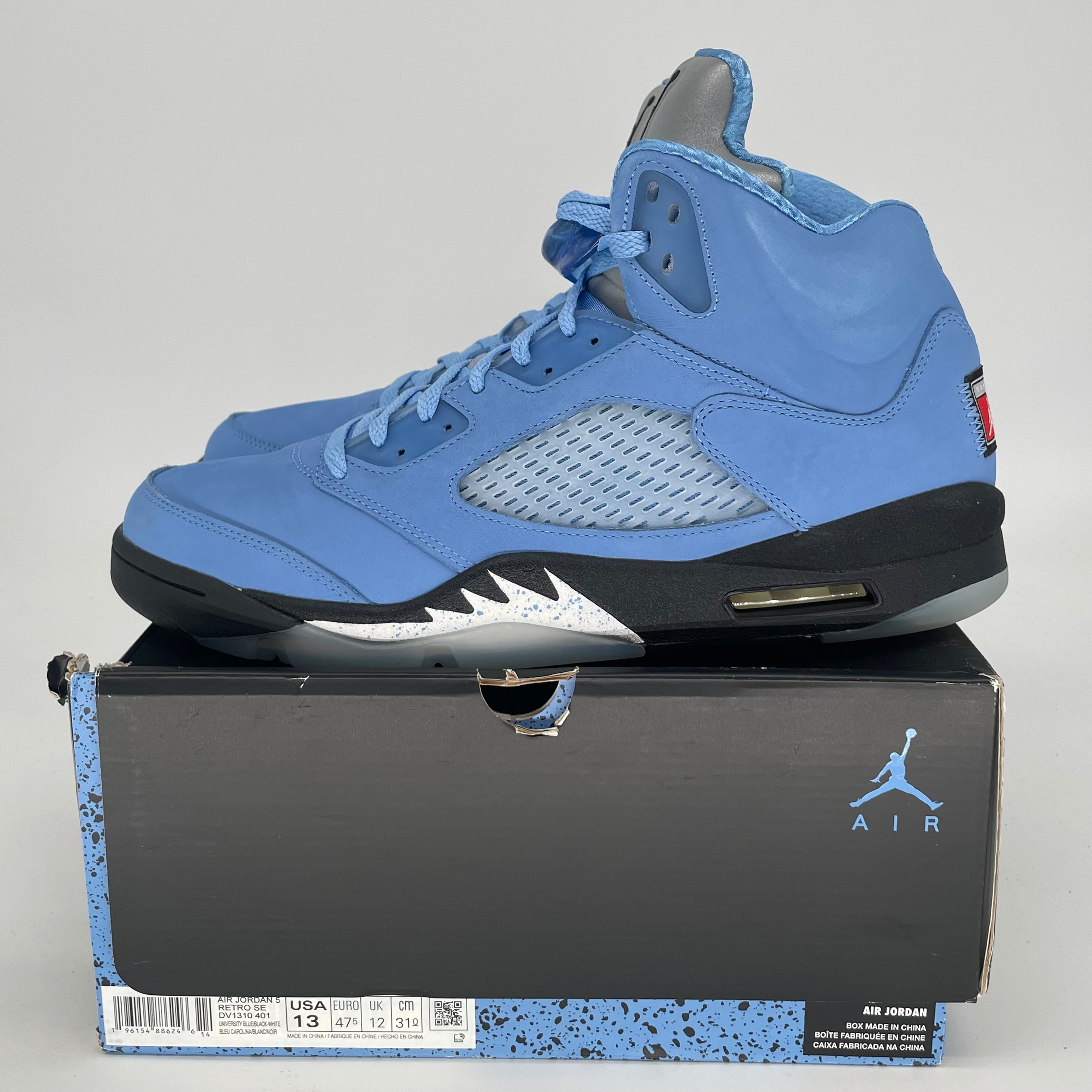 AIR JORDAN 5 UNC DV1310-401 SIZE 13/14.5W