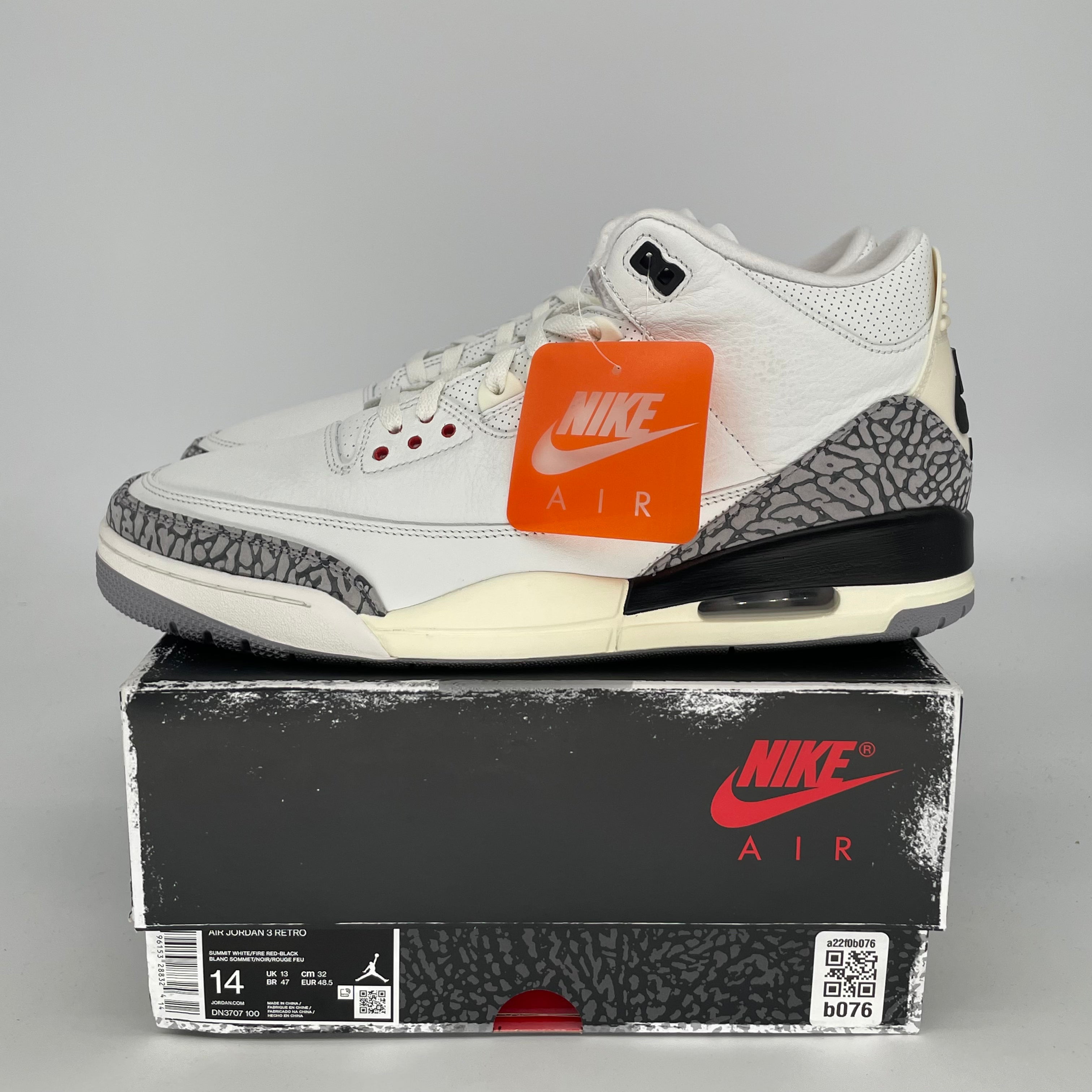 AIR JORDAN 3 WHITE CEMENT REIMAGINED SIZE 14 DN3707-100