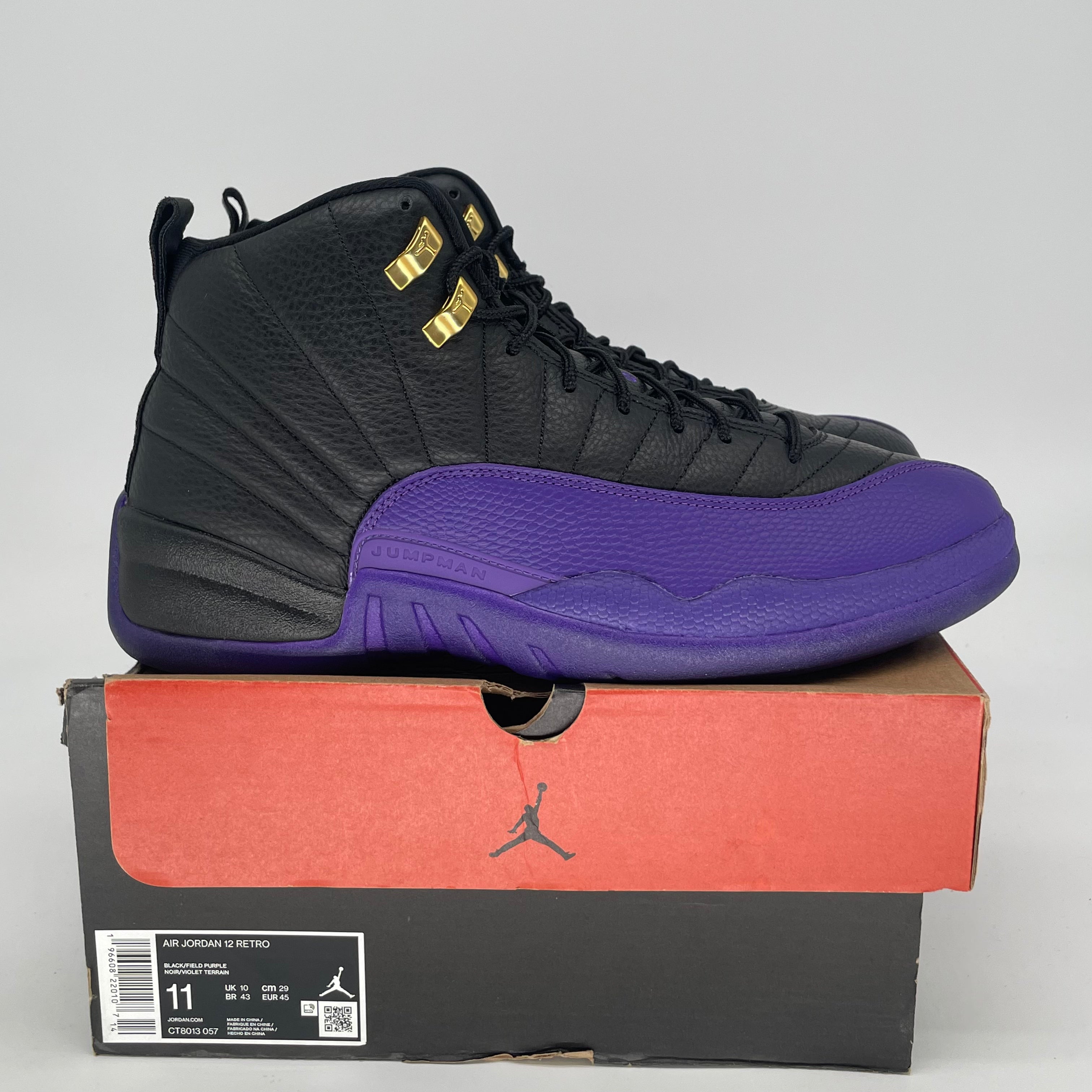 AIR JORDAN 12 FIELD PURPLE CT8013-057 SIZE 11/12.5W