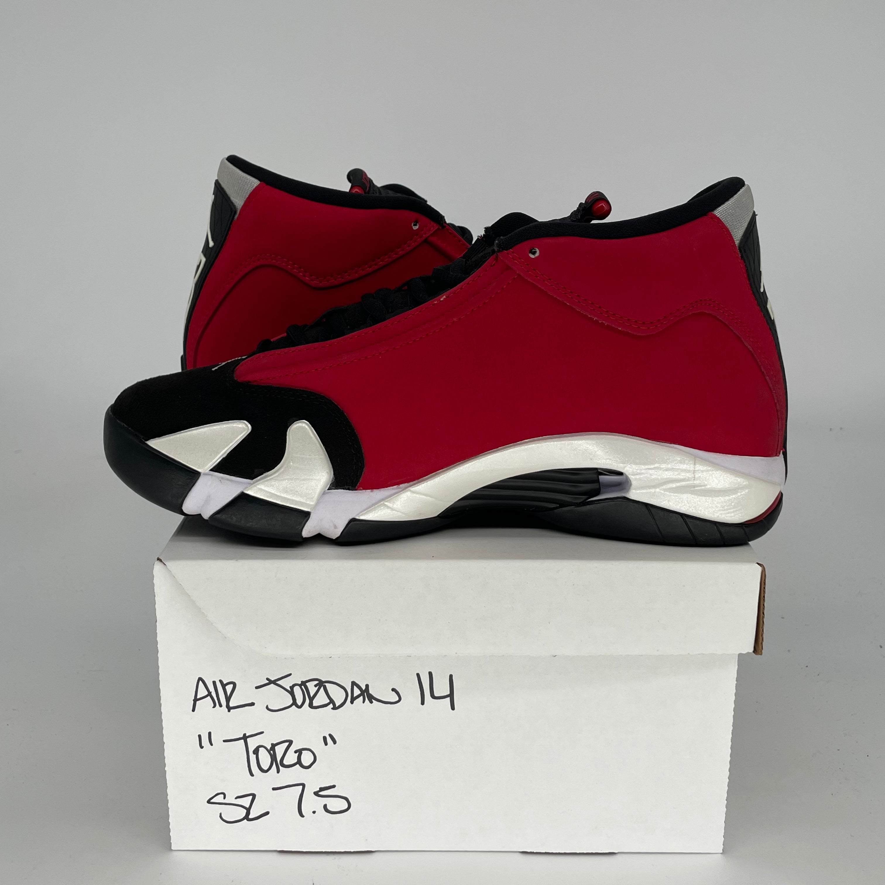 AIR JORDAN 14 TORO SIZE 7.5/9W 487471-006