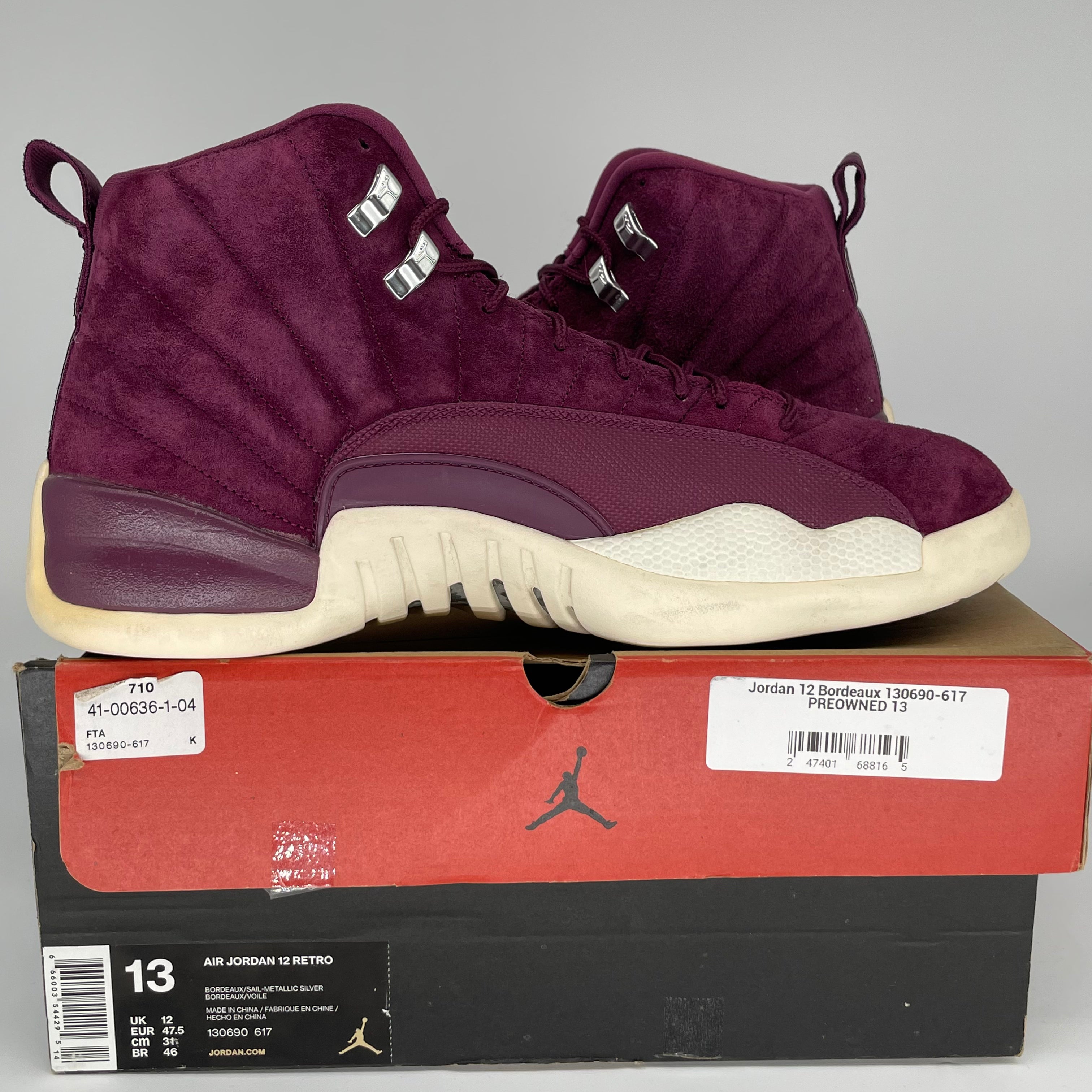 AIR JORDAN 12 BORDEAUX SIZE 13 130690-617