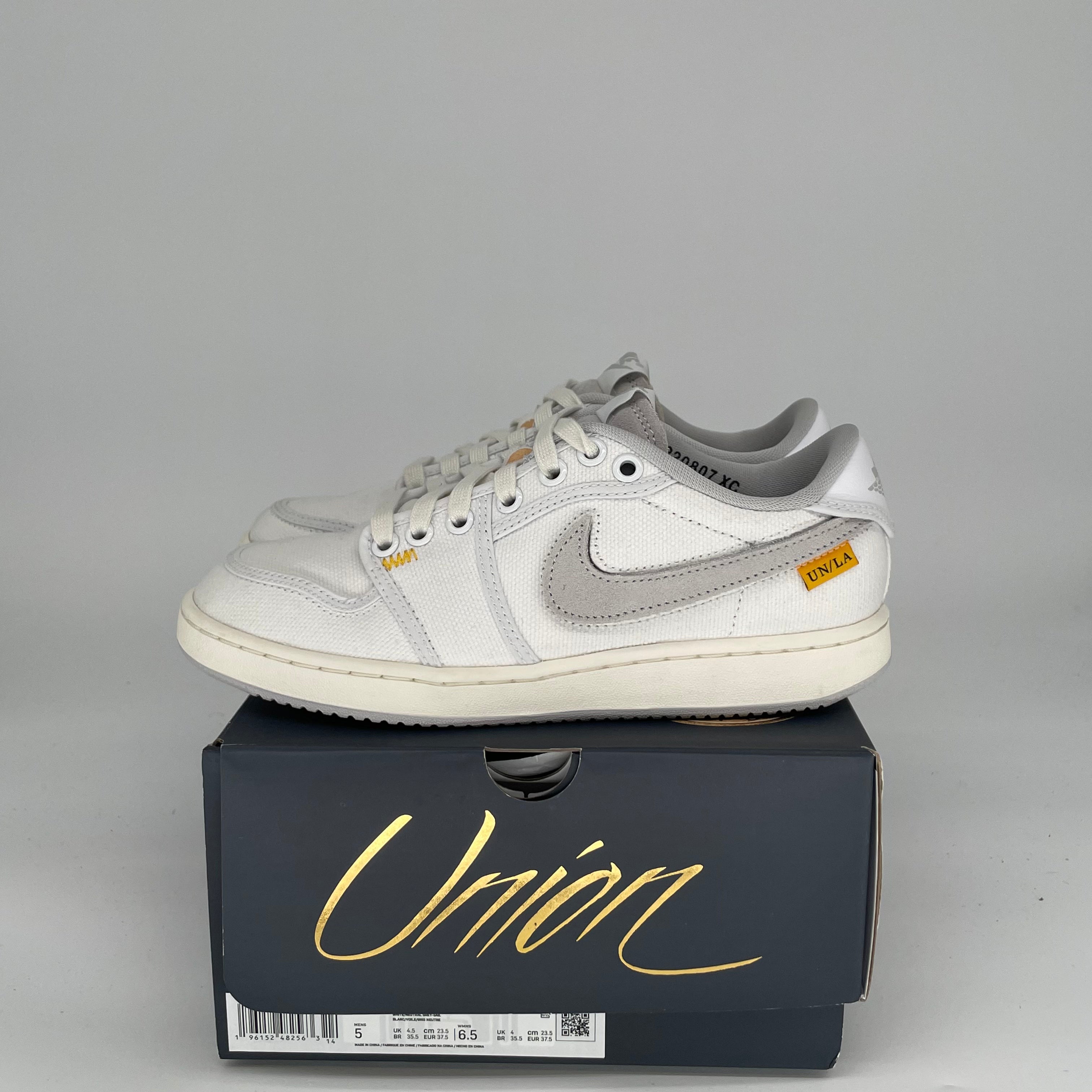 AIR JORDAN 1 LOW AJKO UNION WHITE CANVAS SIZE 5 DO8912-101