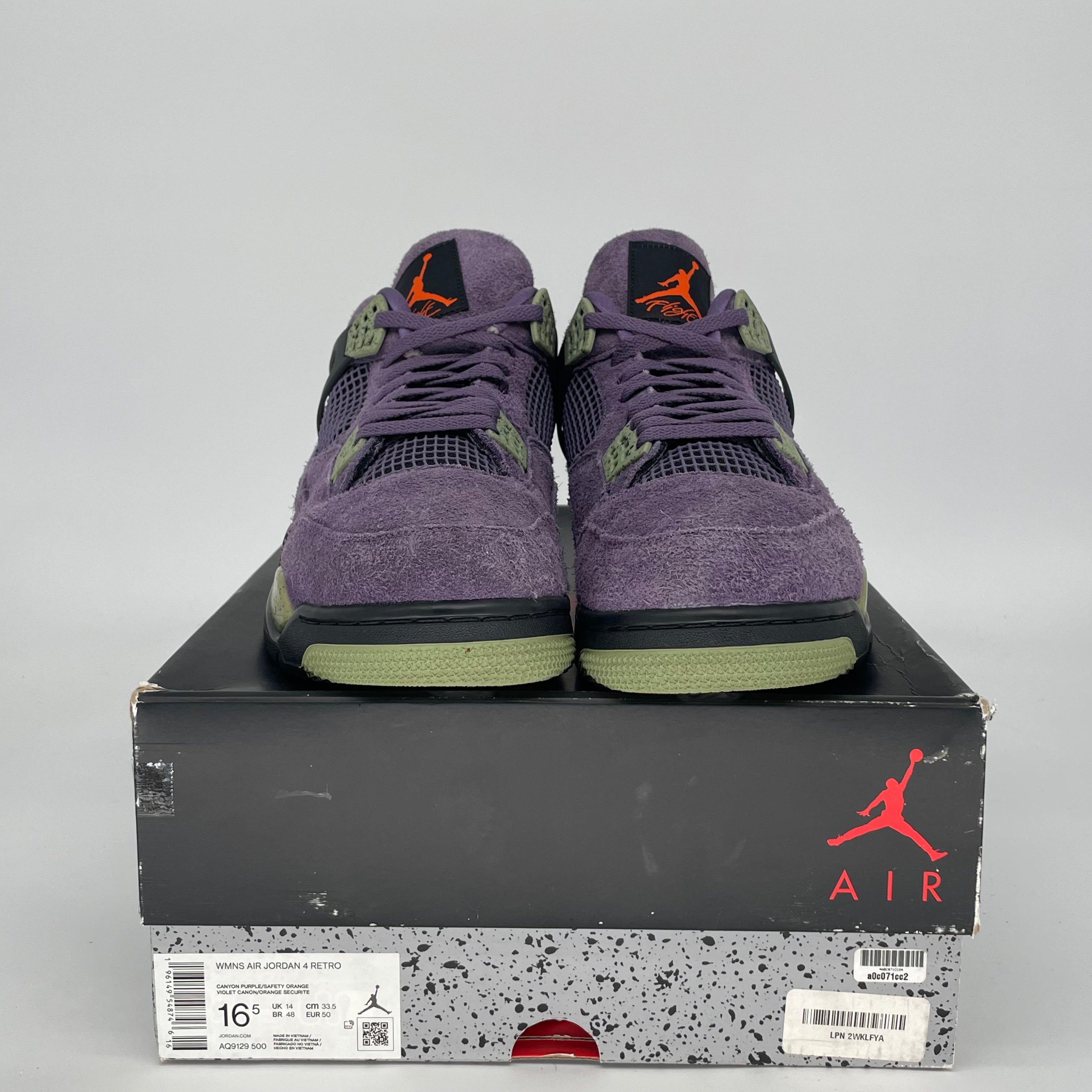 AIR JORDAN 4 CANYON PURPLE W AQ9129-500 SIZE 15/16.5W