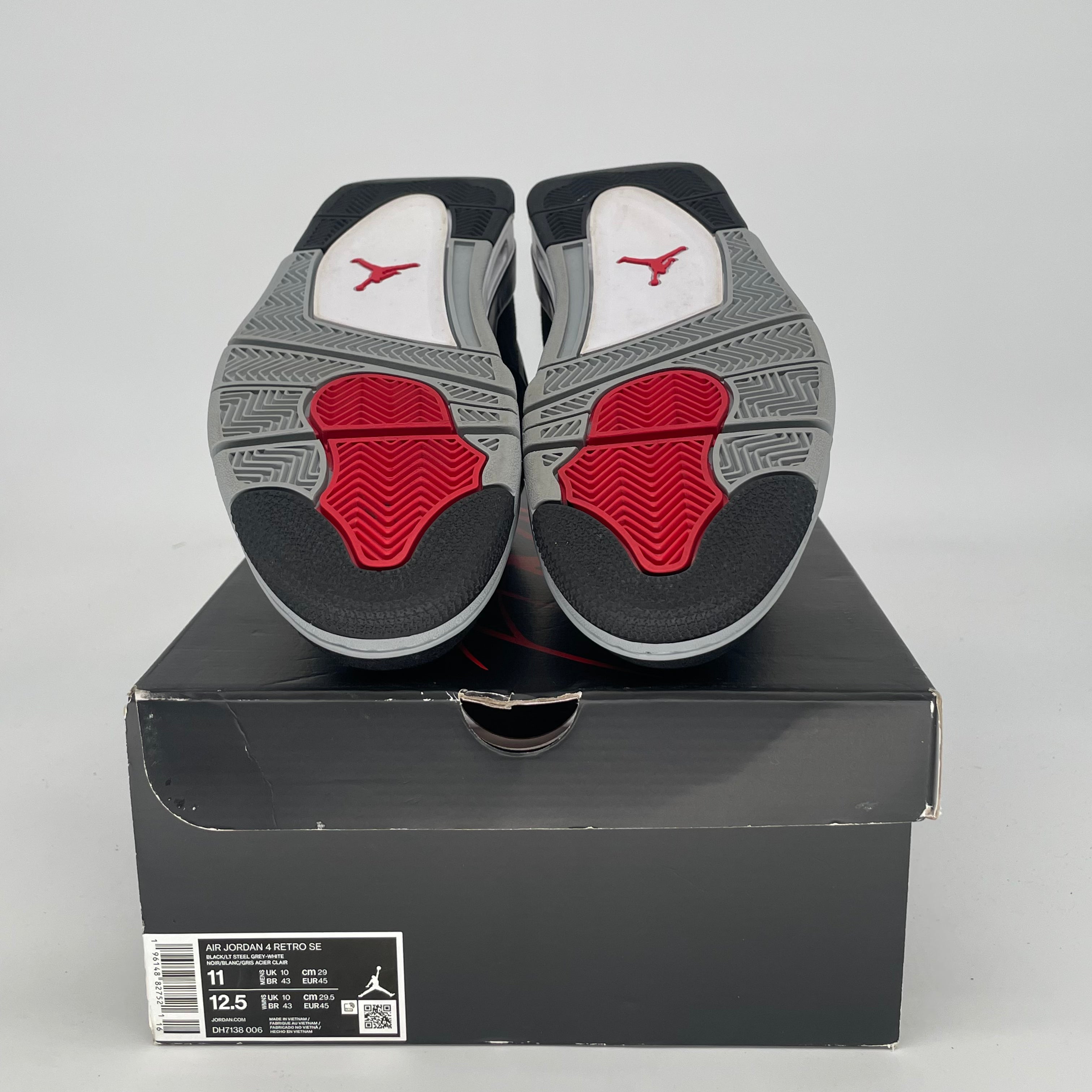 AIR JORDAN 4 BLACK CANVAS DH7138-006 SIZE 11/12.5W
