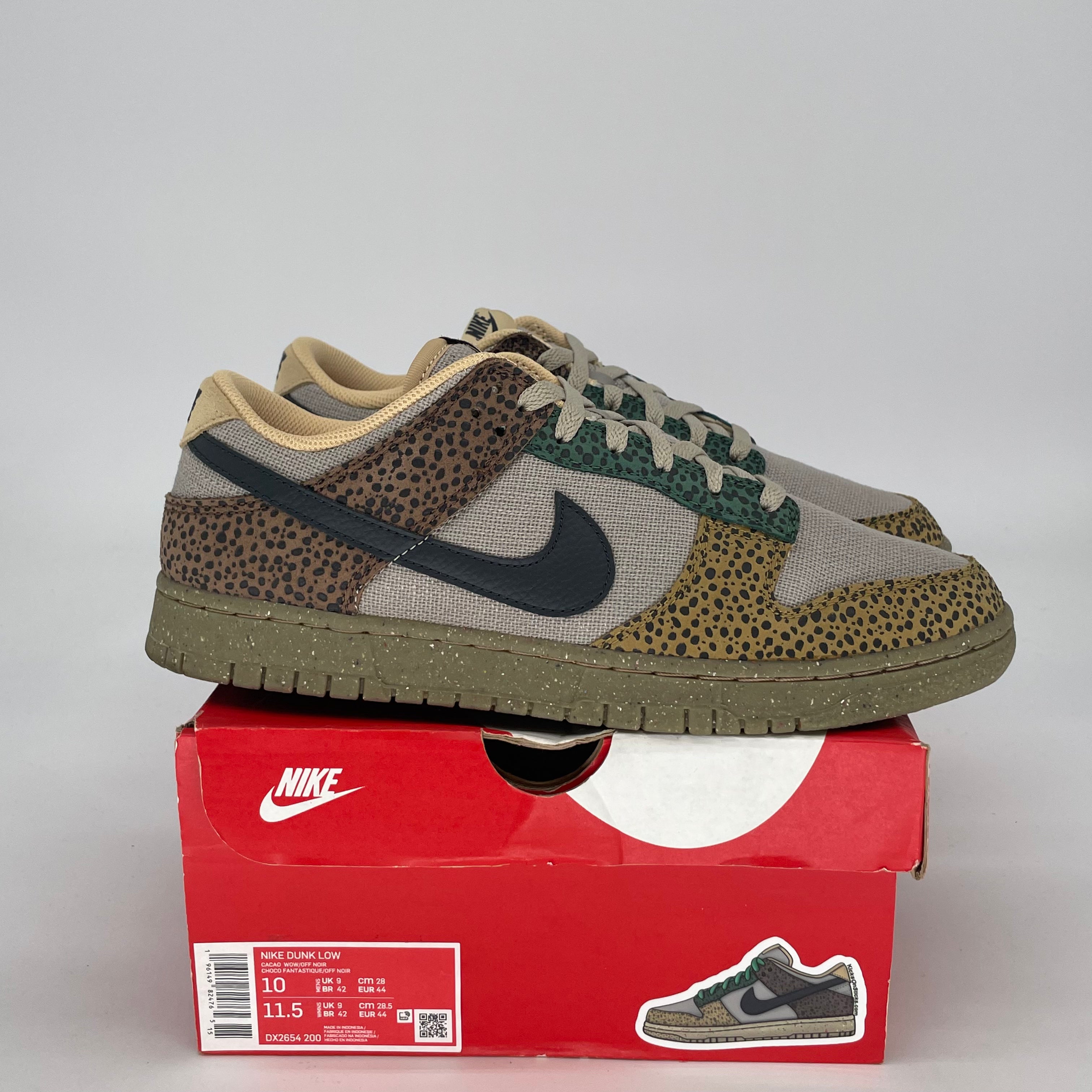 NIKE DUNK LOW SAFARI GOLDEN MOSS DX2654-200 SIZE 10/11.5W
