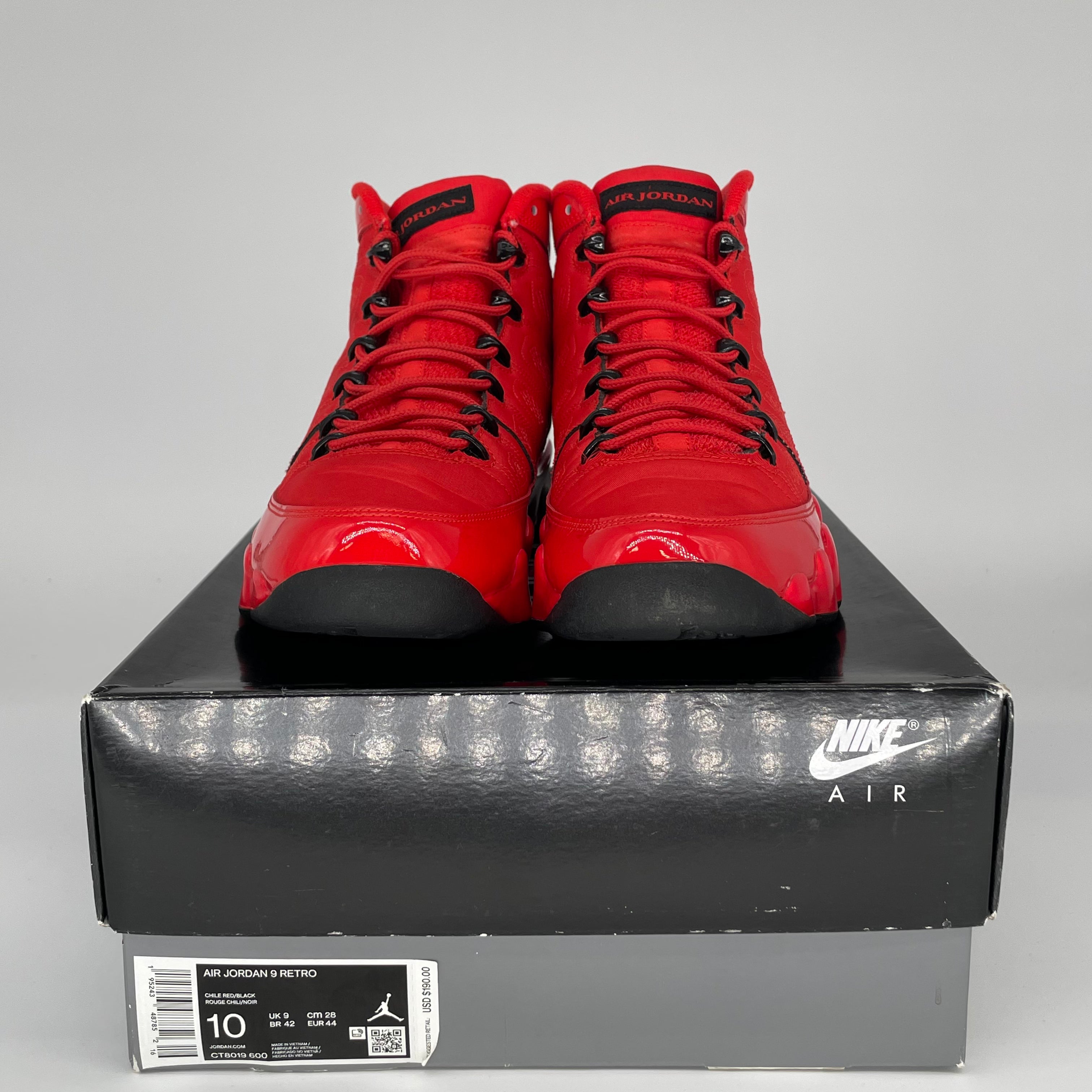 AIR JORDAN 9 CHILE RED SIZE 10 CT8019-600