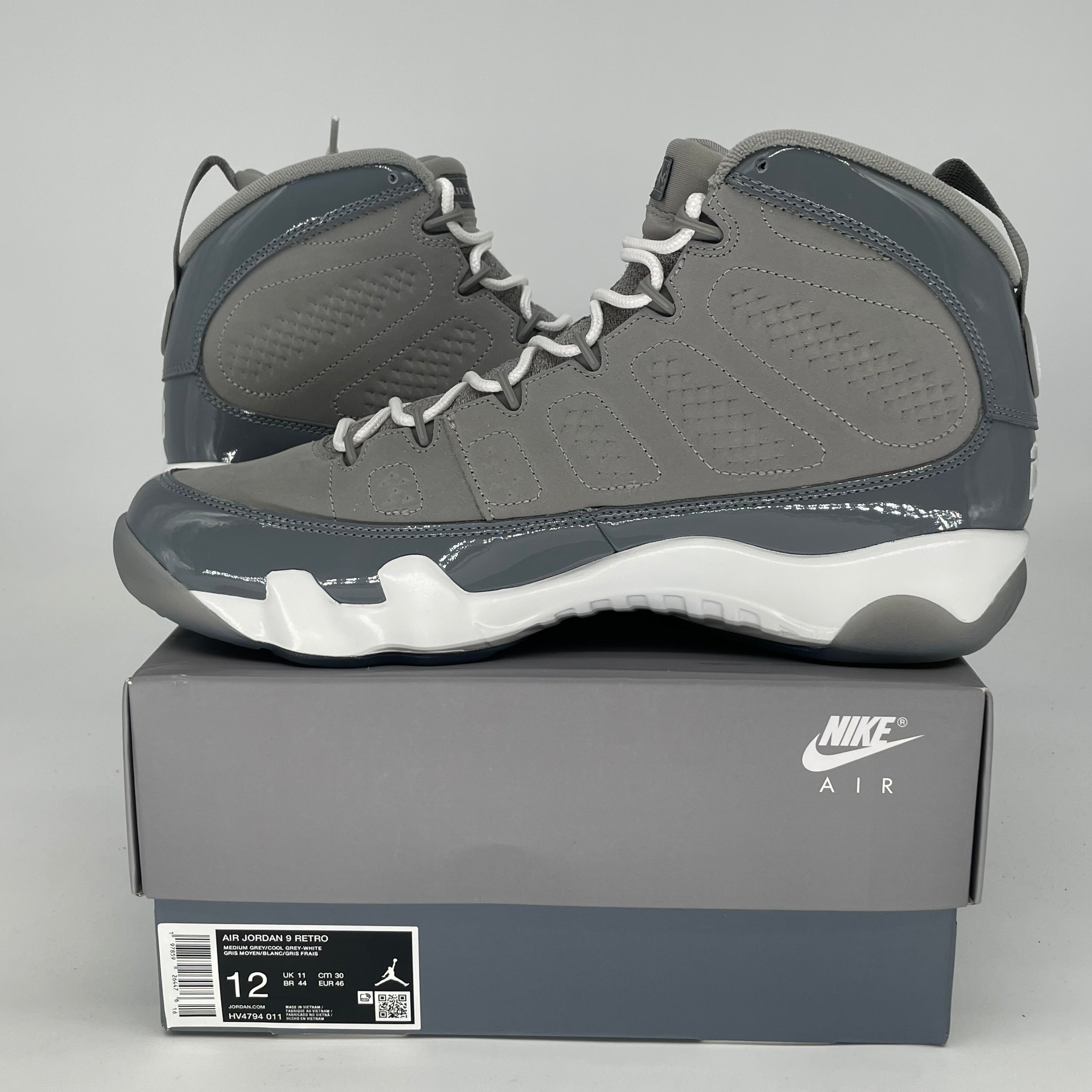 AIR JORDAN 9 COOL GREY HV4794-011 SIZE 12/13.5W