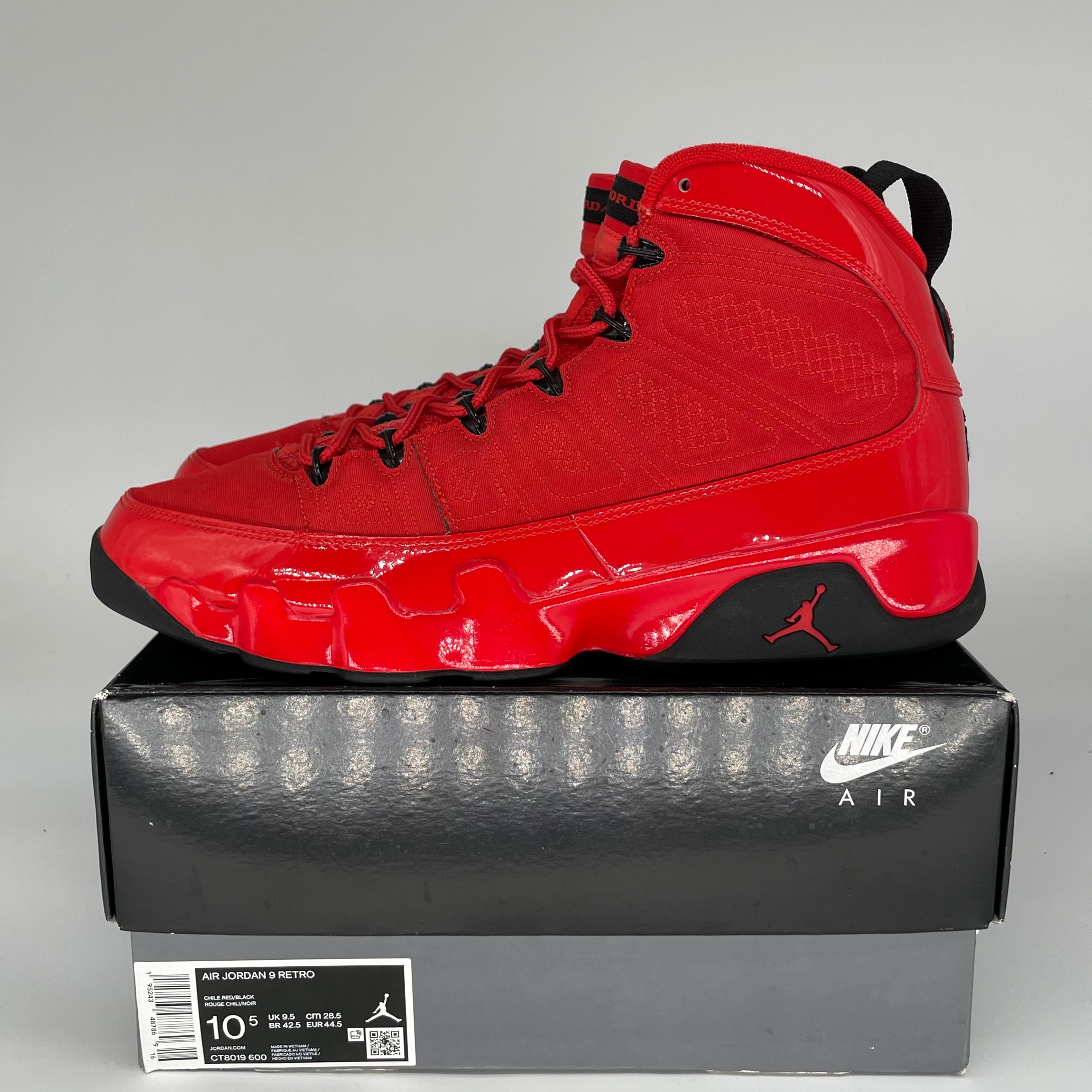 AIR JORDAN 9 CHILE RED SIZE 10.5 CT8019-600