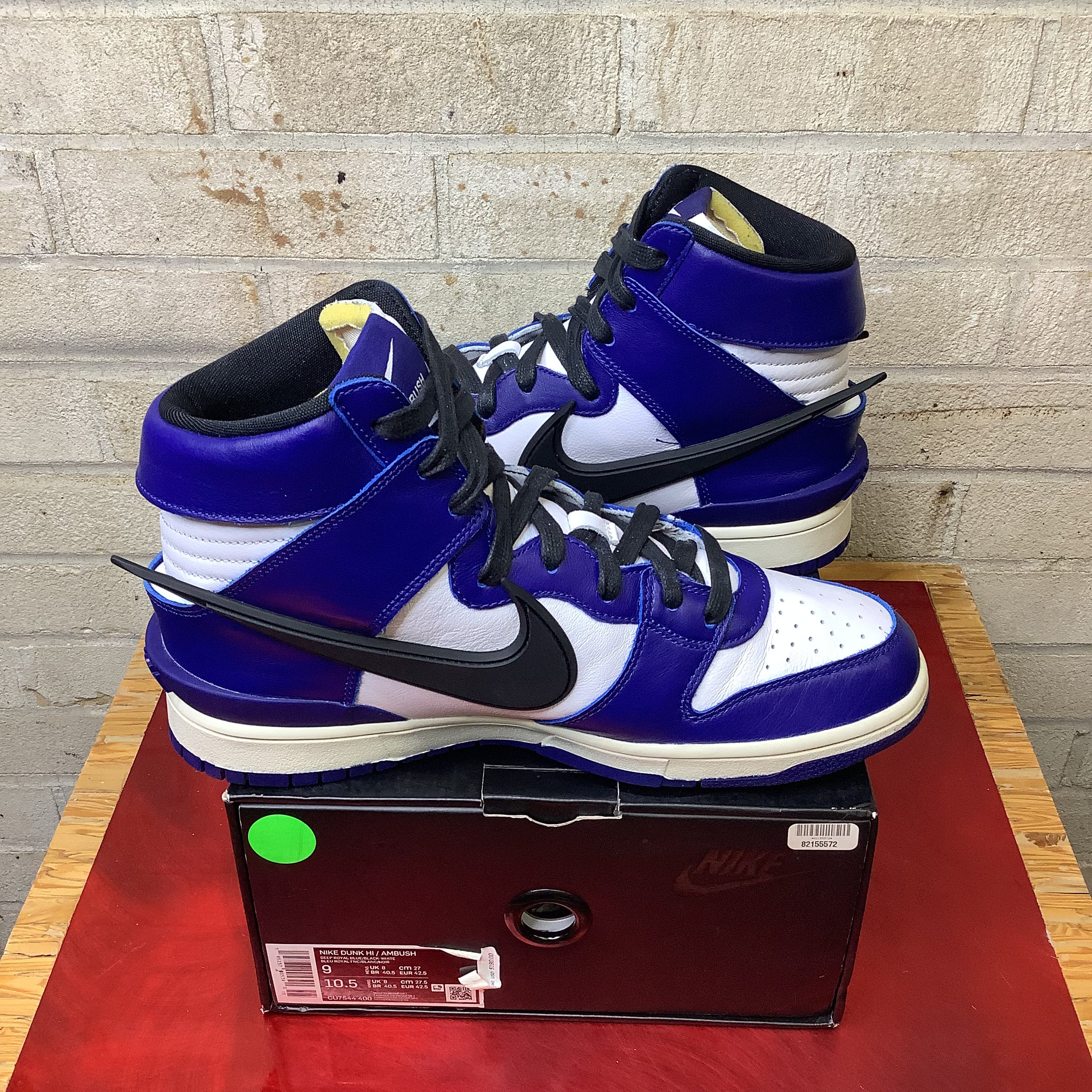 NIKE DUNK HIGH AMBUSH DEEP ROYAL SIZE 9 CU7544-400