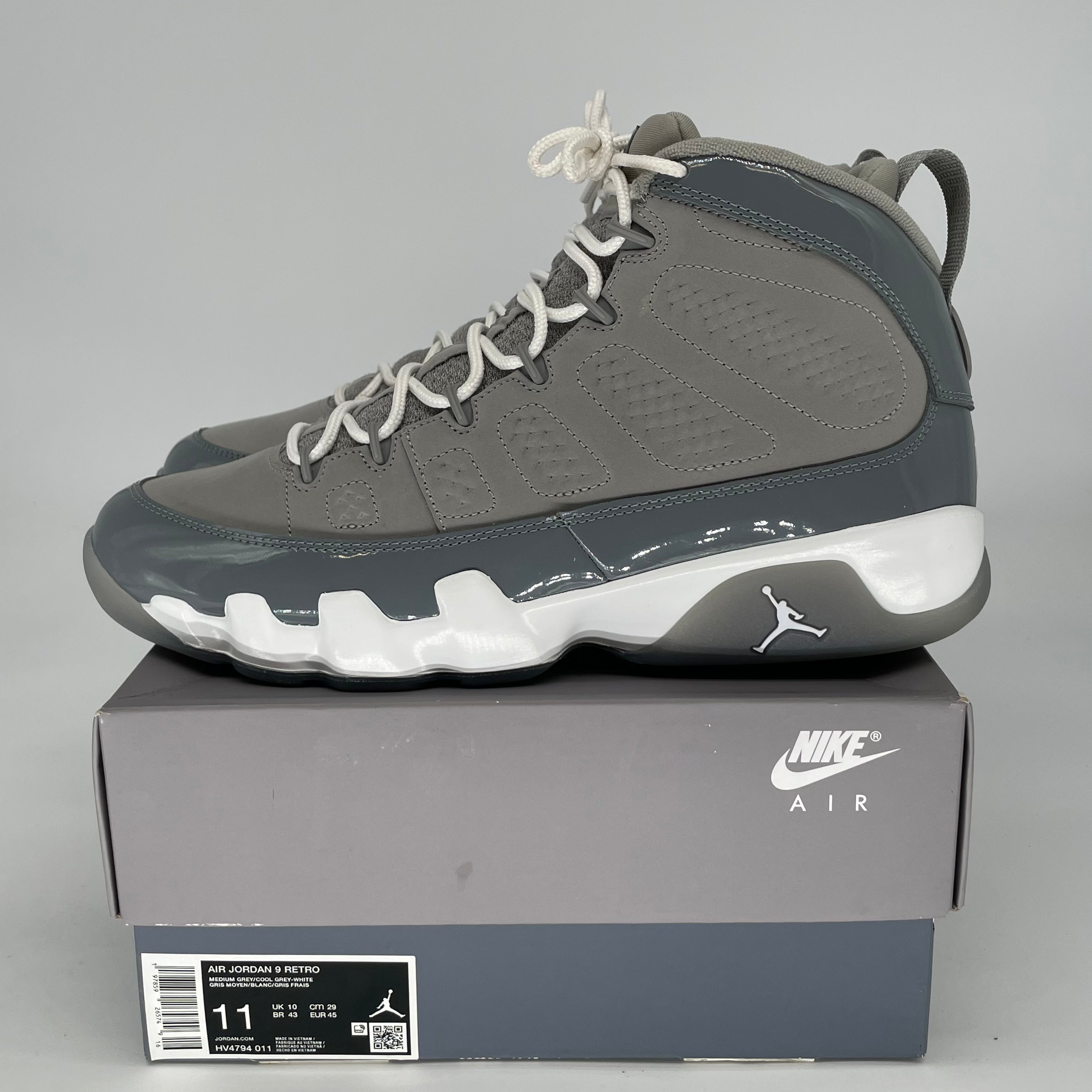 AIR JORDAN 9 COOL GREY SIZE 11/12.5W HV4794-011