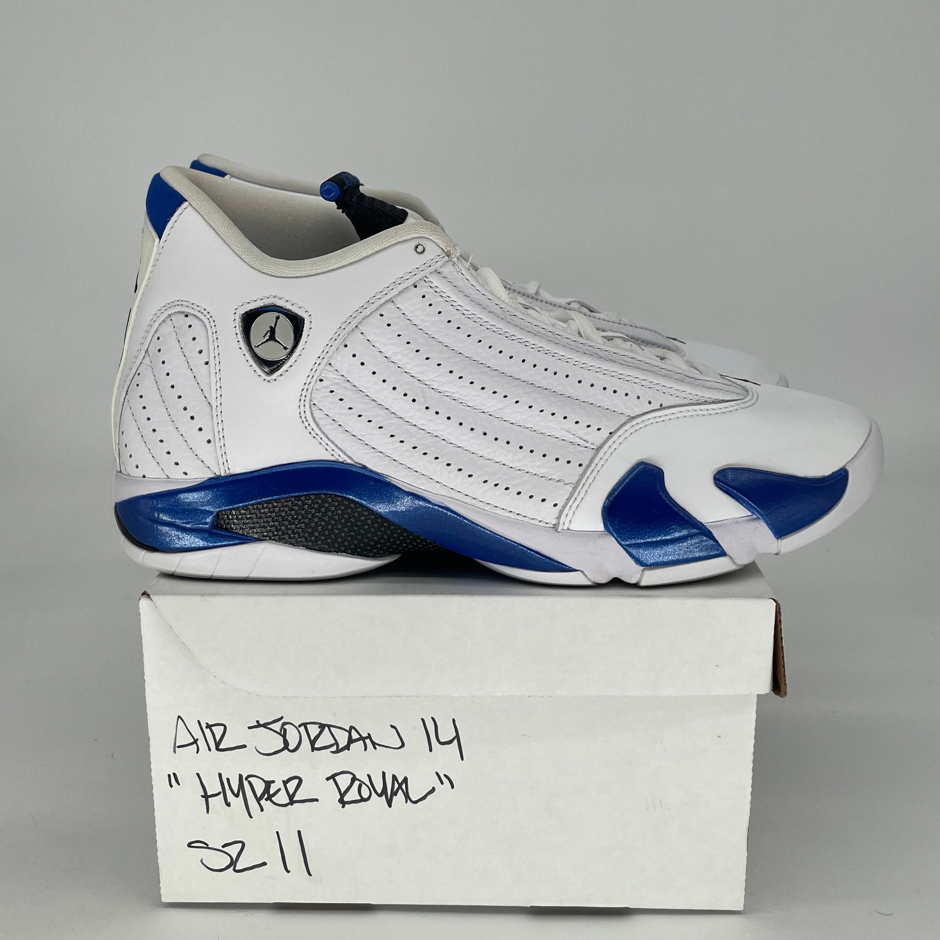 AIR JORDAN 14 WHITE HYPER ROYAL HJ7710-101 SIZE 11/12.5W