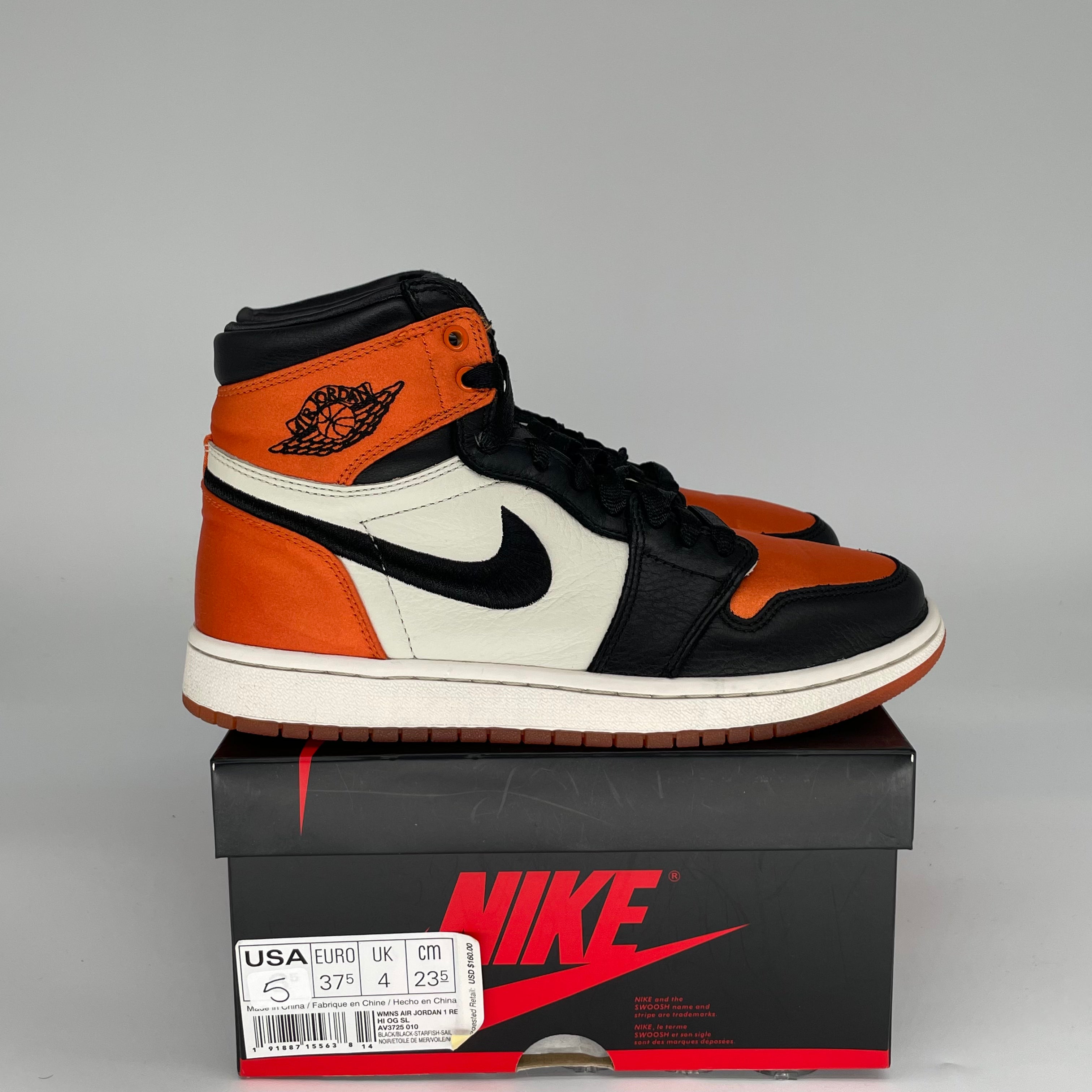 AIR JORDAN 1 SATIN SHATTERED BACKBOARD W SIZE 5/6.5W AV3725-010