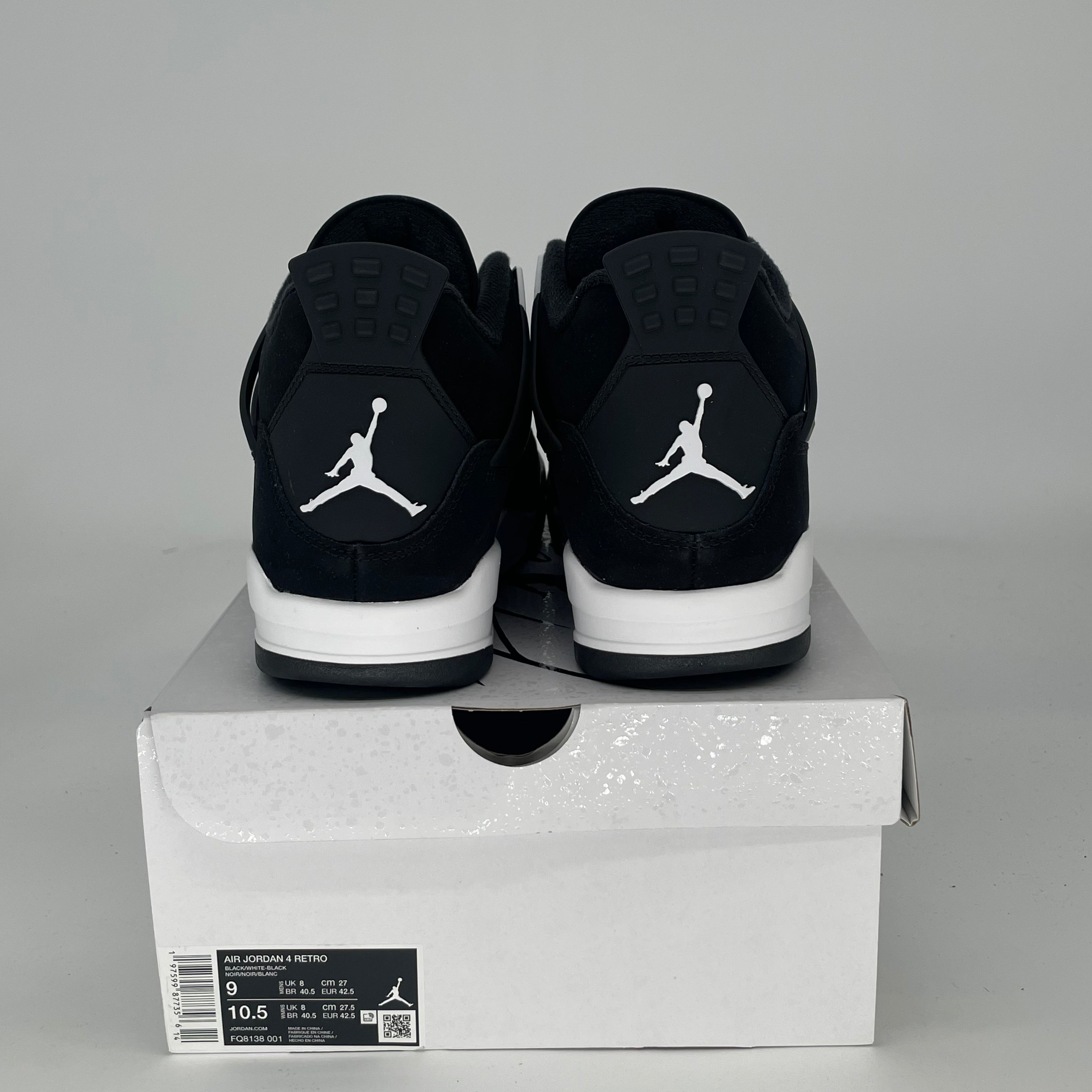 AIR JORDAN 4 WHITE THUNDER FQ8138-001 SIZE 9/10.5W