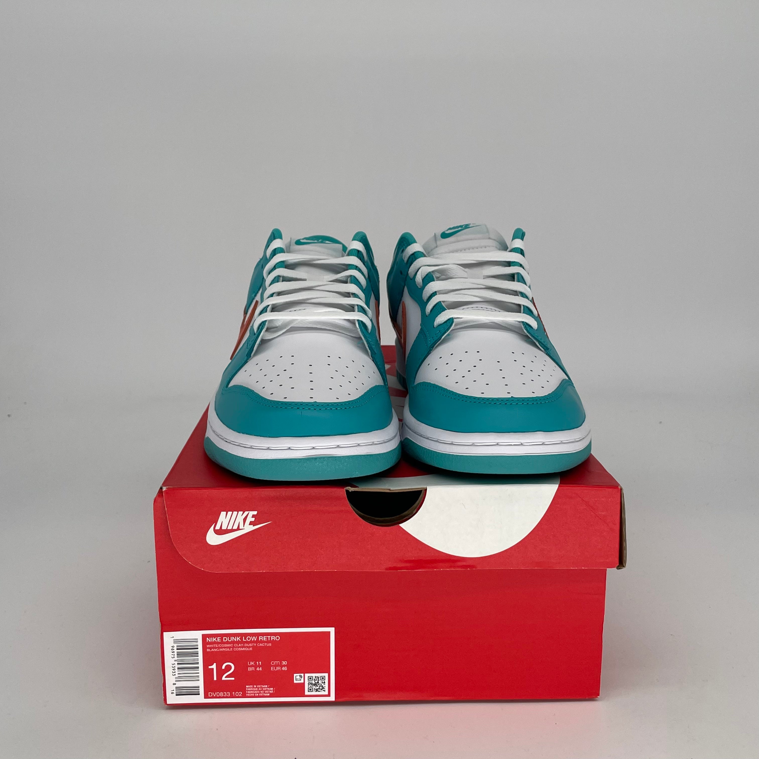 NIKE DUNK LOW MIAMI DOLPHINS SIZE 12 DV0833-102