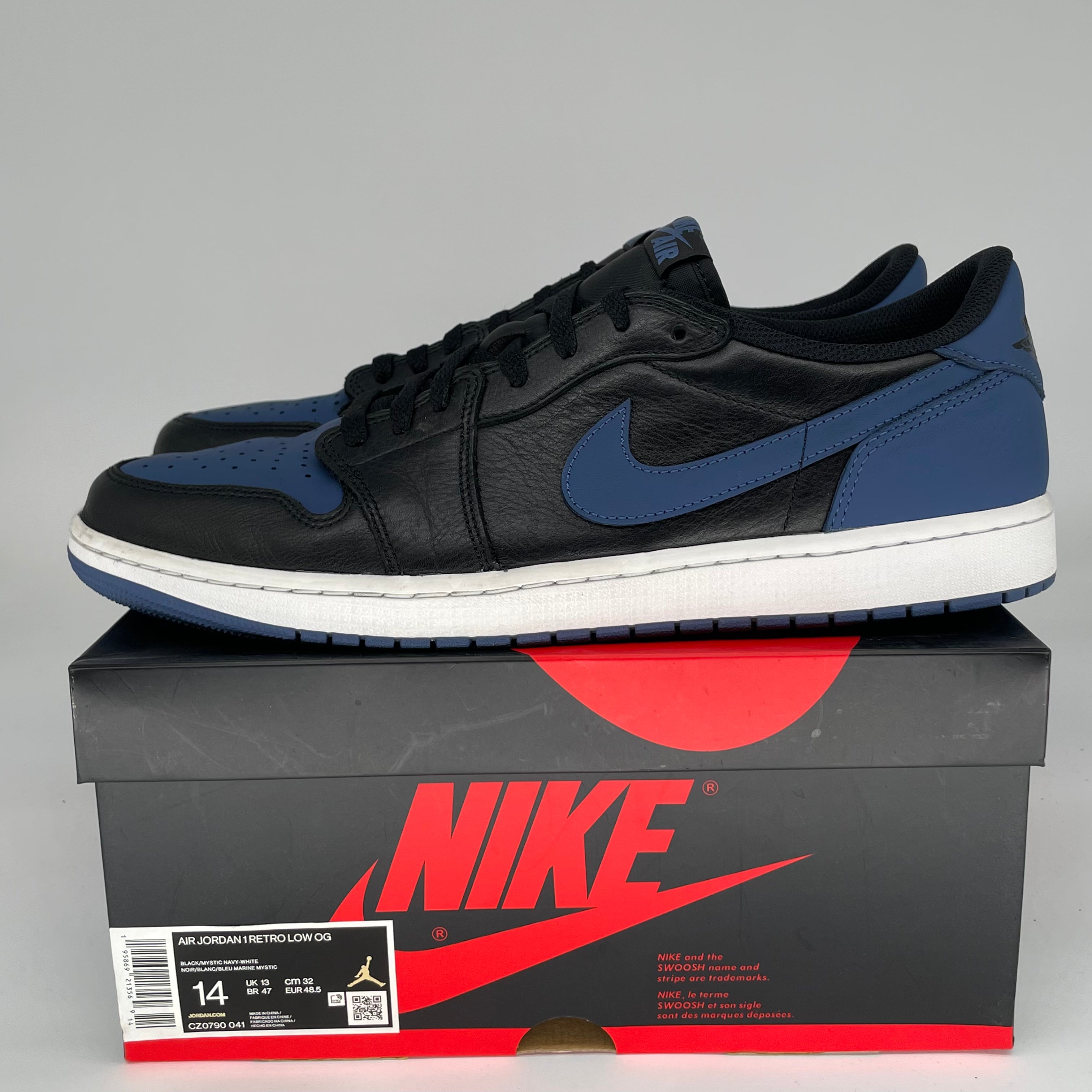 AIR JORDAN 1 LOW MYSTIC NAVY SIZE 14 CZ0790-041