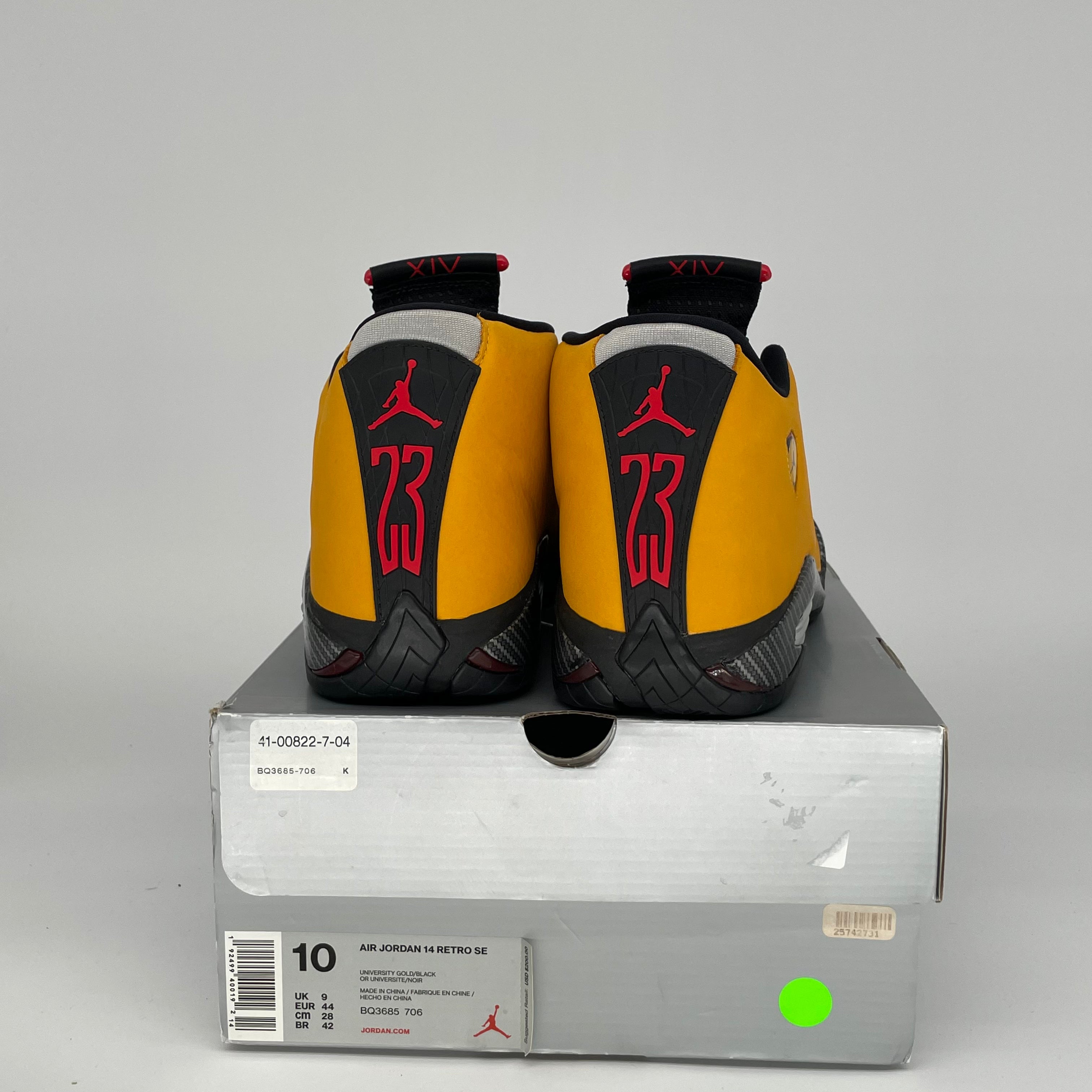 AIR JORDAN 14 UNIVERSITY GOLD SIZE 10 BQ3685-706