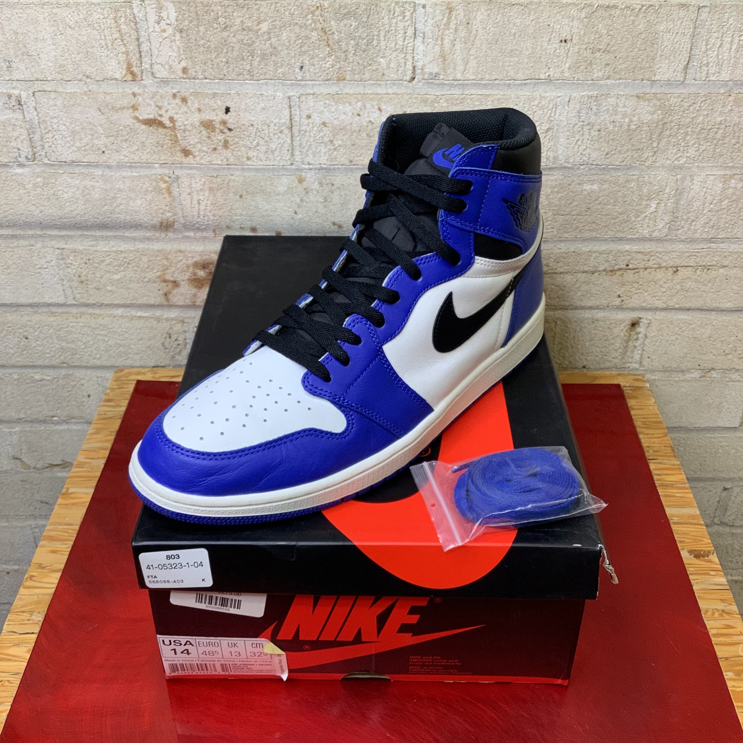 AIR JORDAN 1 GAME ROYAL SIZE 14 555088-403