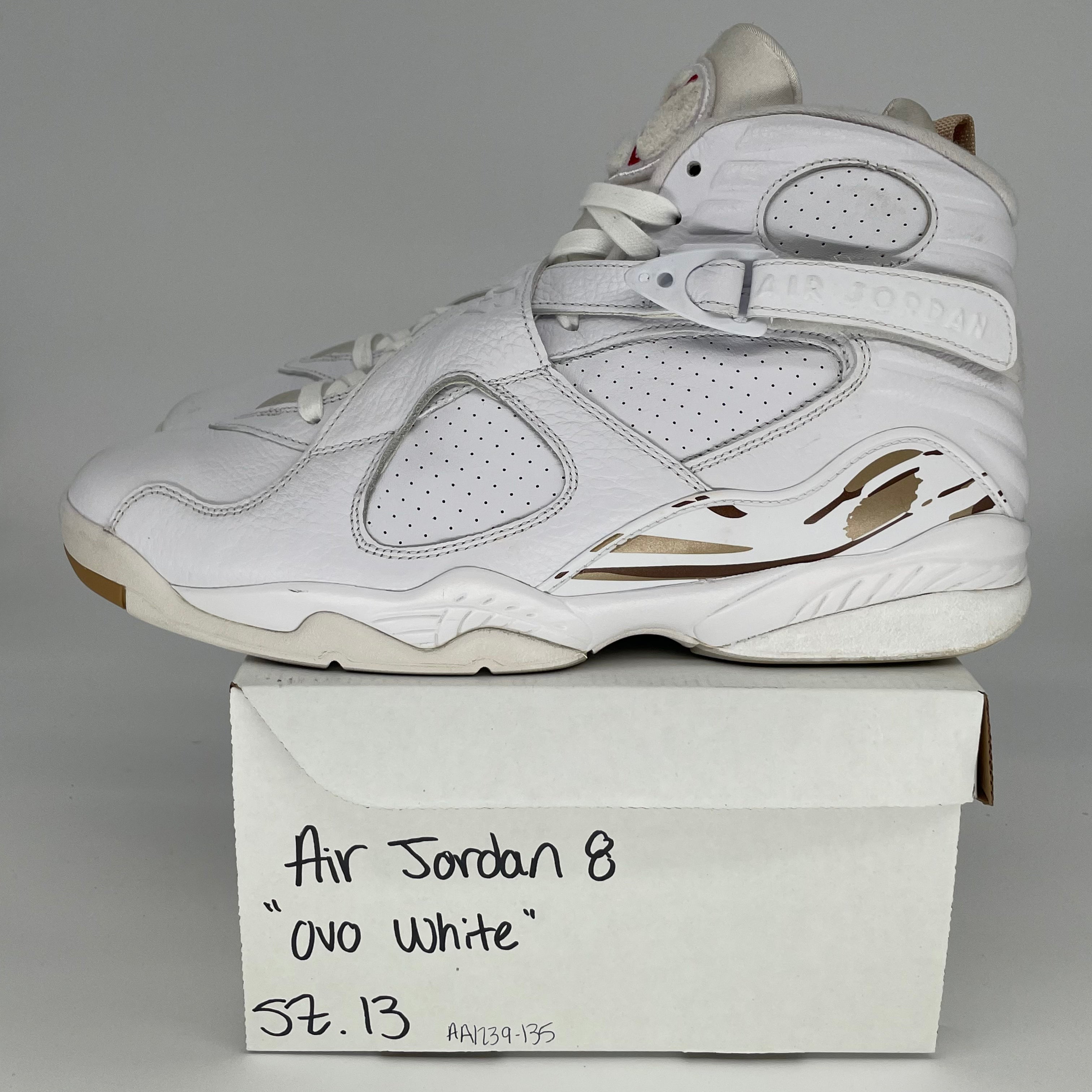 AIR JORDAN 8 OVO WHITE SIZE 13 AA1239-135