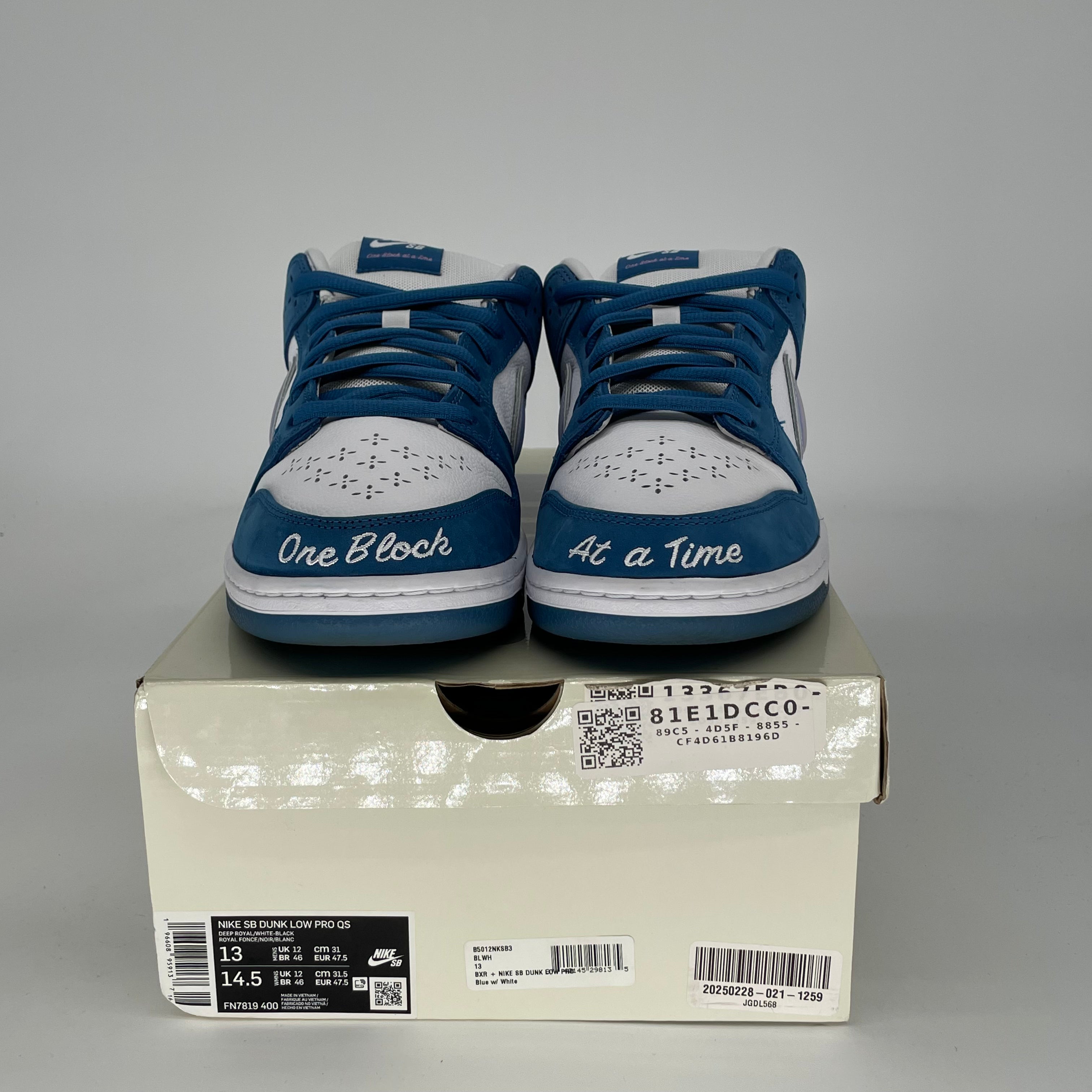 NIKE SB DUNK LOW BORN X RAISED ONE BLOCK AT A TIME SIZE 13 FN7819-400