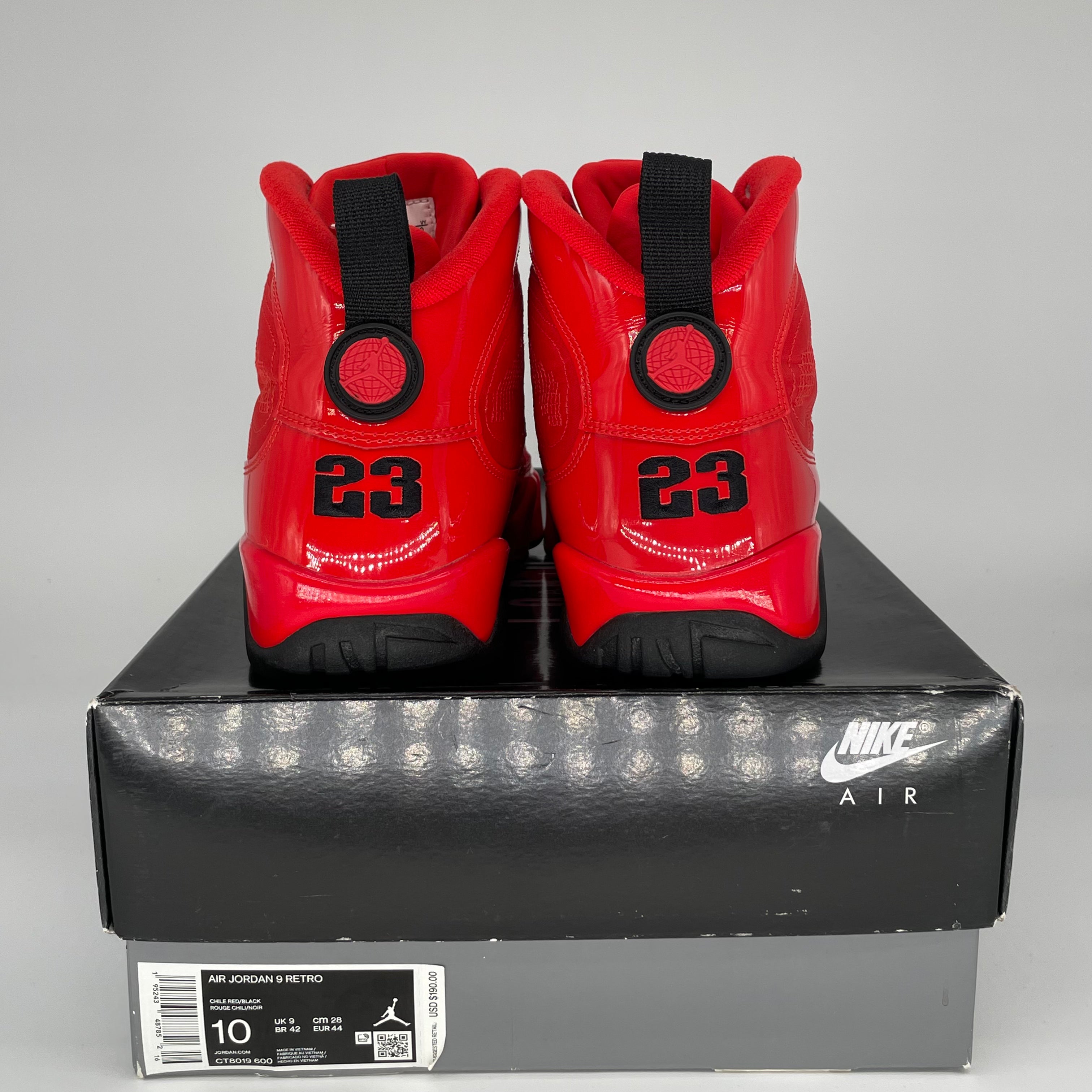 AIR JORDAN 9 CHILE RED SIZE 10 CT8019-600