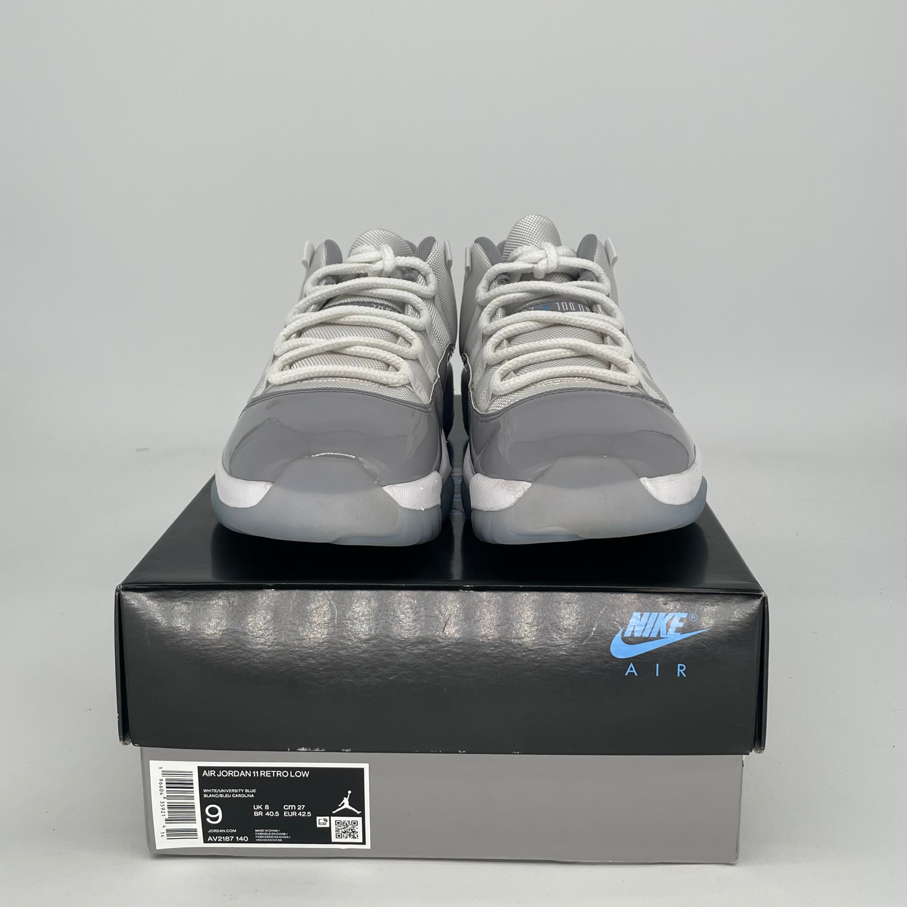 AIR JORDAN 11 LOW CEMENT GREY AV2187-140 SIZE 9/10.5W