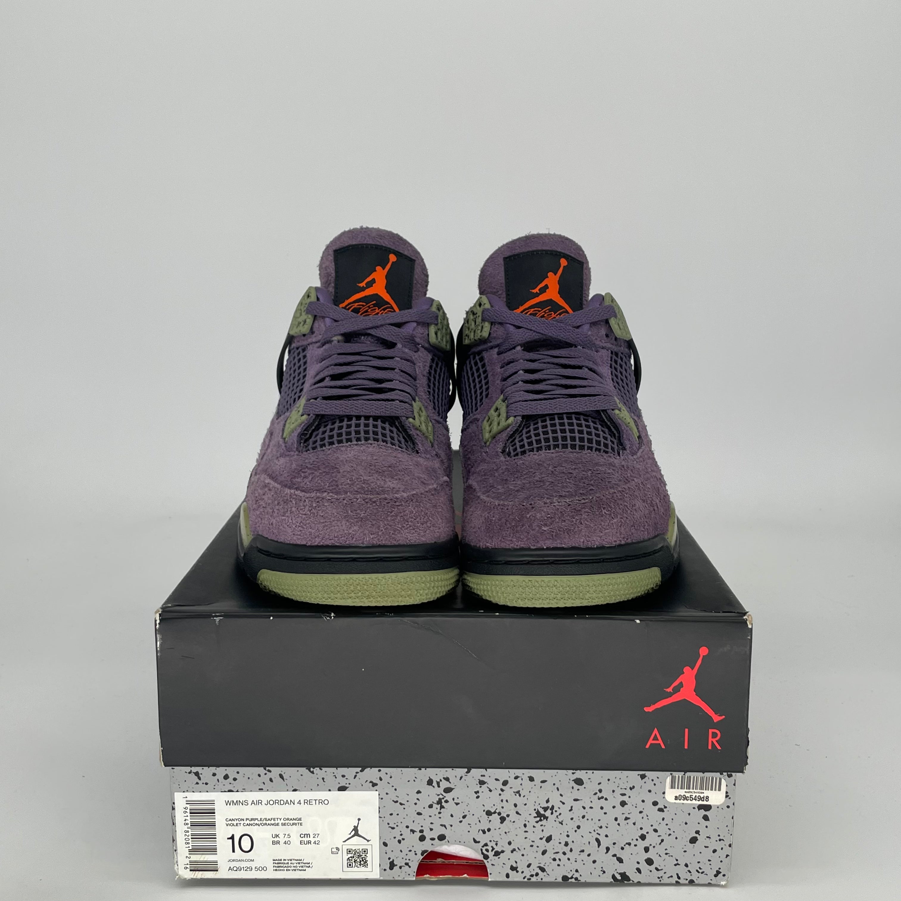 AIR JORDAN 4 CAYON PURPLE W AQ9129-500 SIZE 8.5/10W