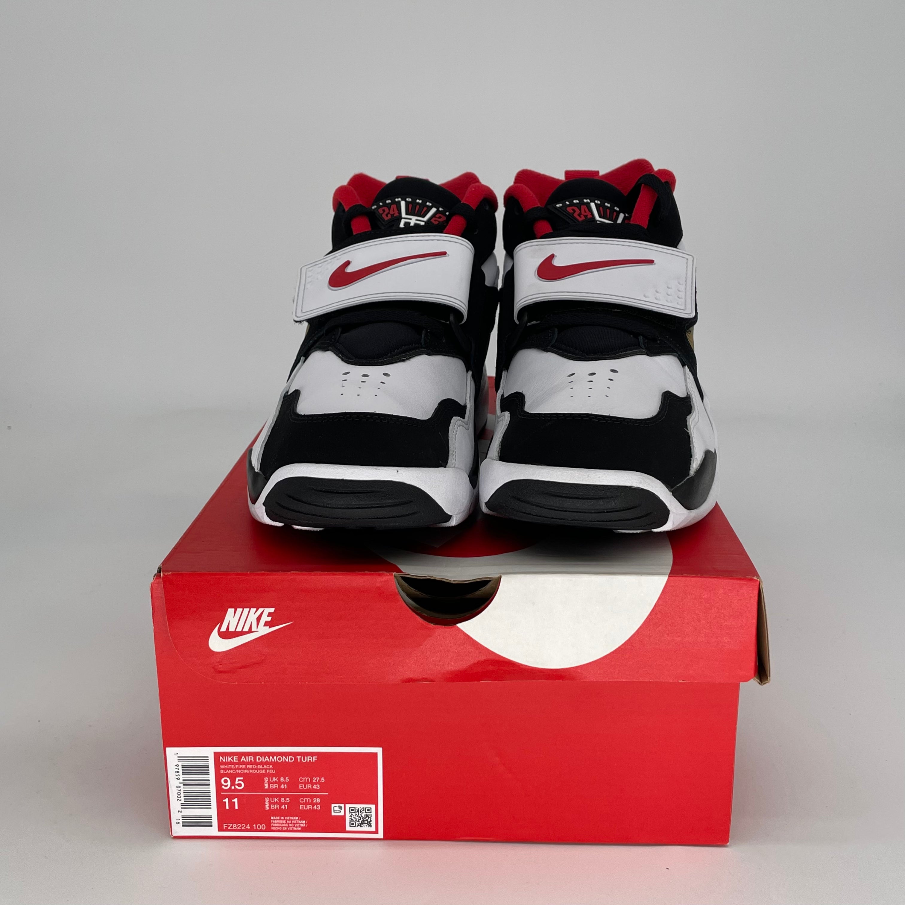 NIKE AIR DIAMOND TURF 49ERS SIZE 9.5/11W FZ8224-100
