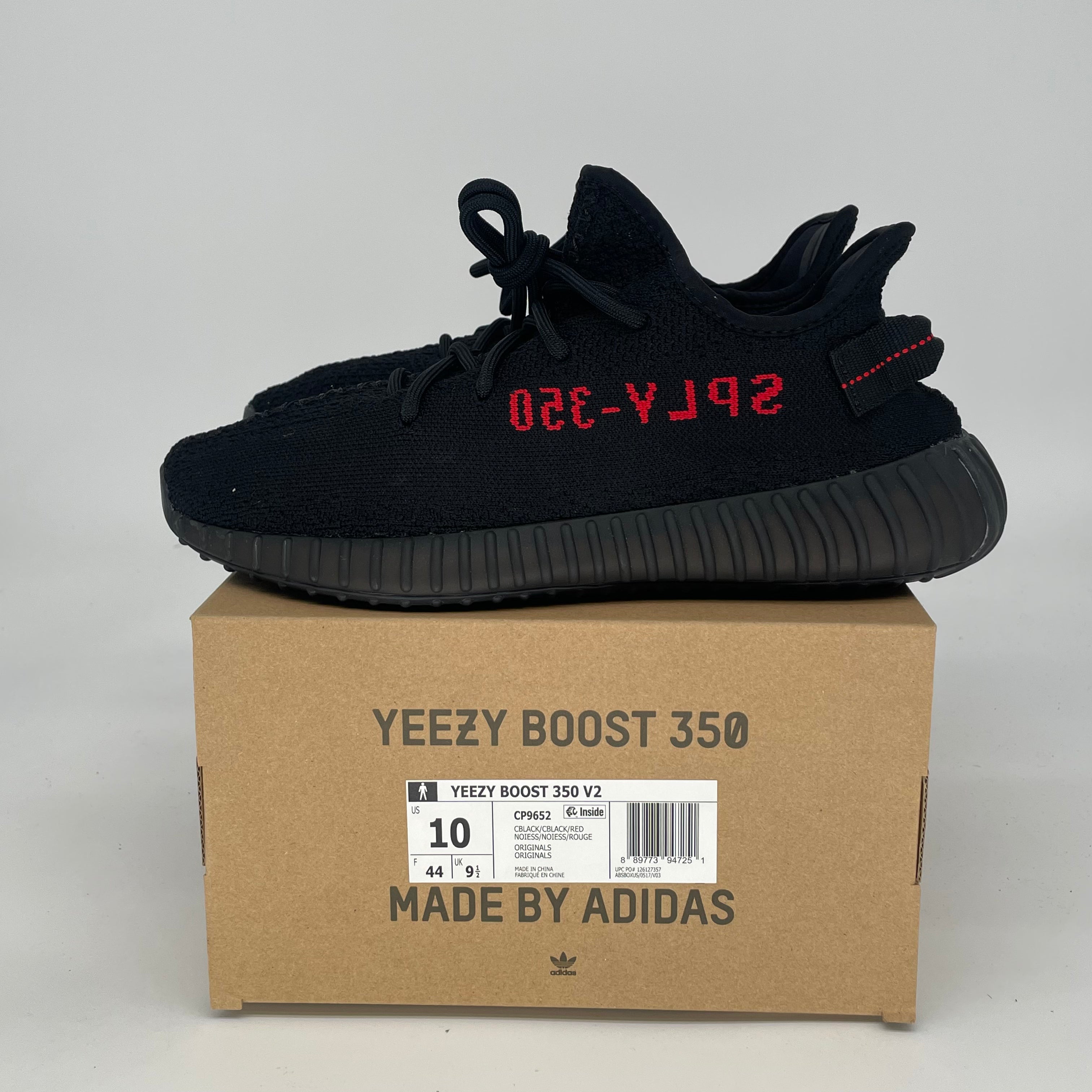 ADIDAS YEEZY 350 V2 BLACK RED CP9652 SIZE 10/11.5W