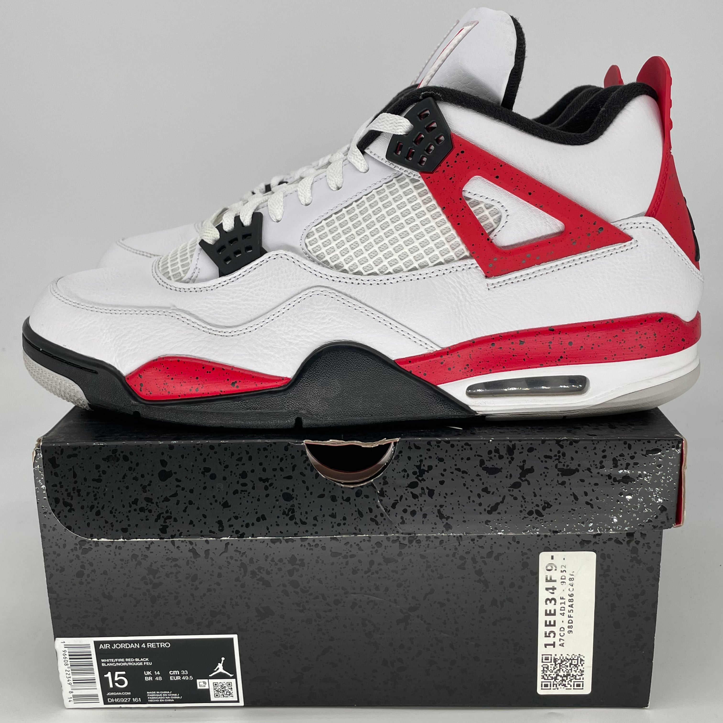 AIR JORDAN 4 RED CEMENT SIZE 15/16.5W DH6927-161