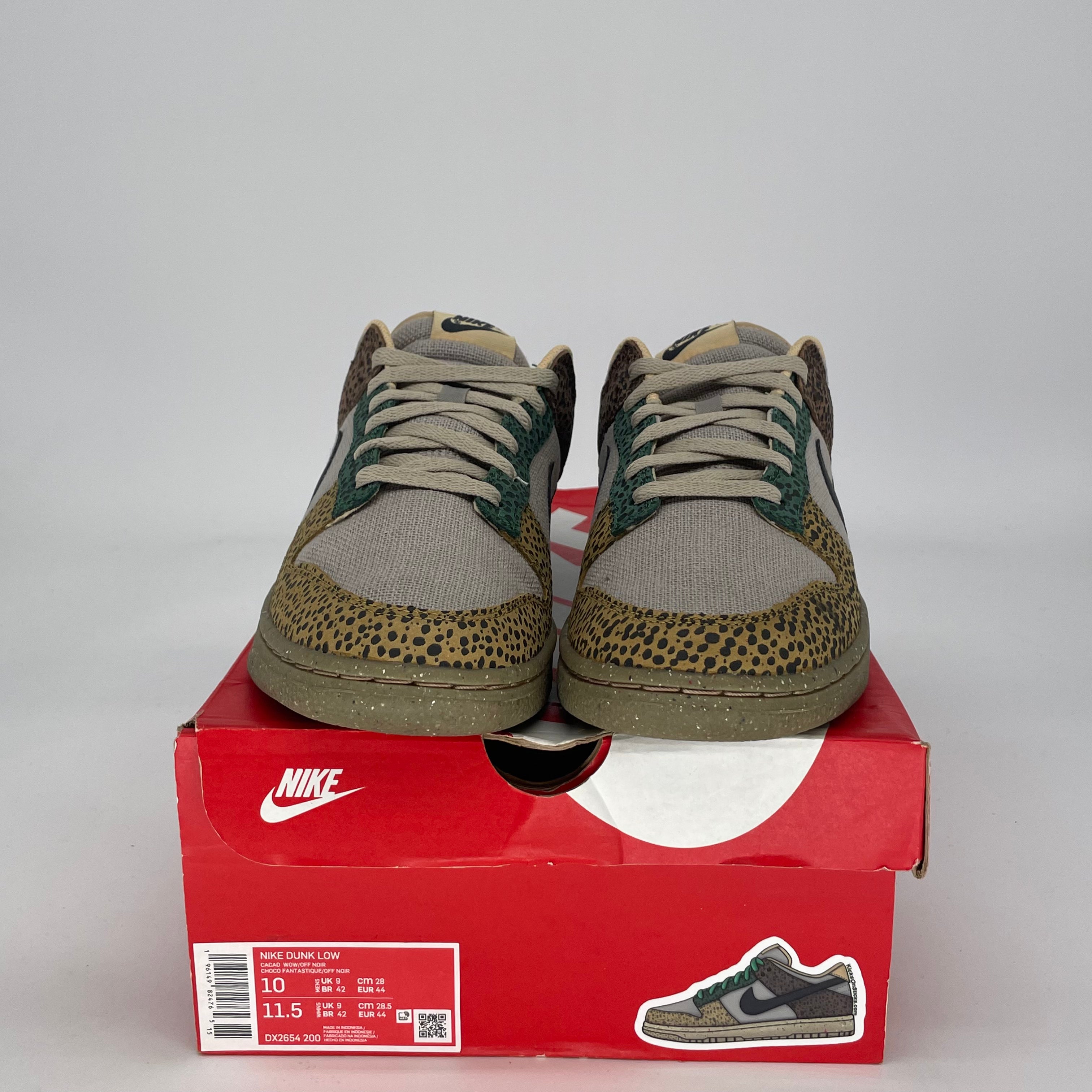NIKE DUNK LOW SAFARI GOLDEN MOSS DX2654-200 SIZE 10/11.5W