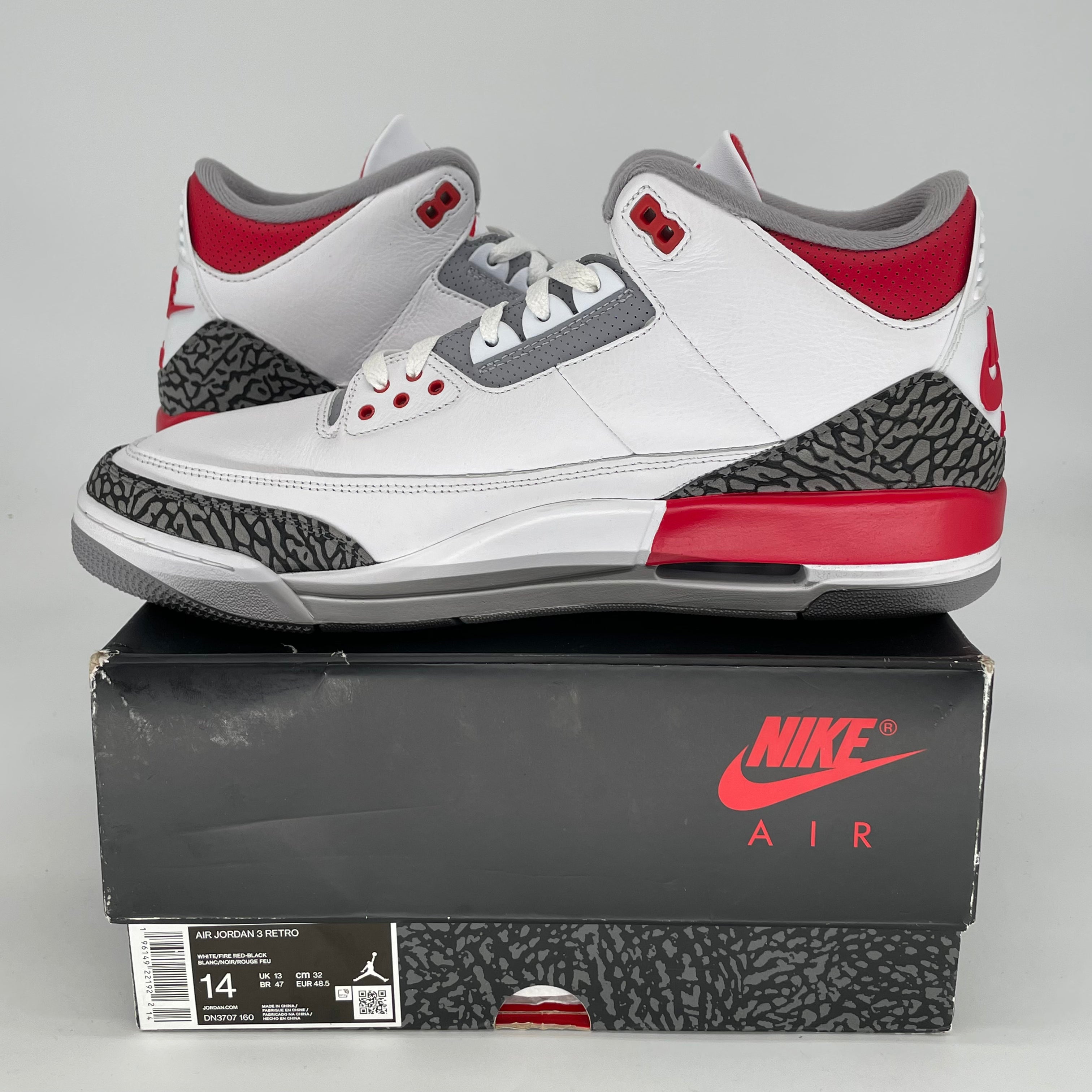 AIR JORDAN 3 FIRE RED SIZE 14 DN3707-160