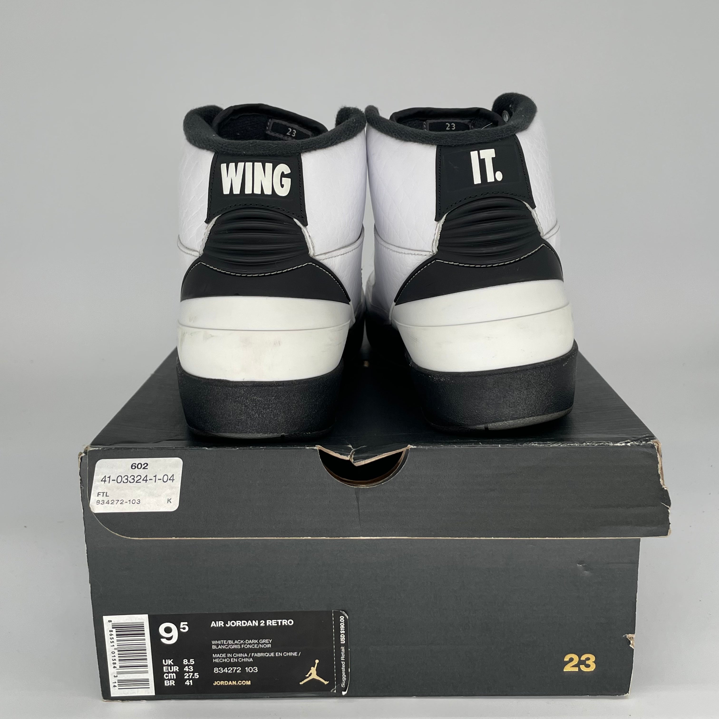 AIR JORDAN 2 WING IT SIZE 9.5 834272-103