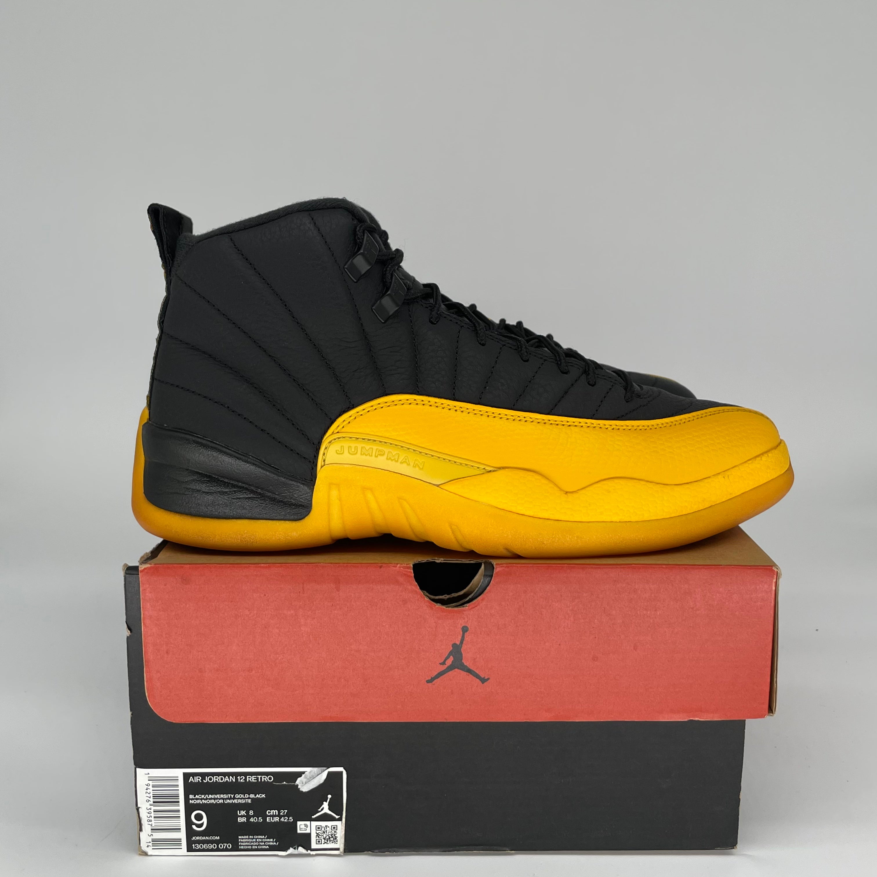 AIR JORDAN 12 UNIVERSITY GOLD SIZE 9 130690-070