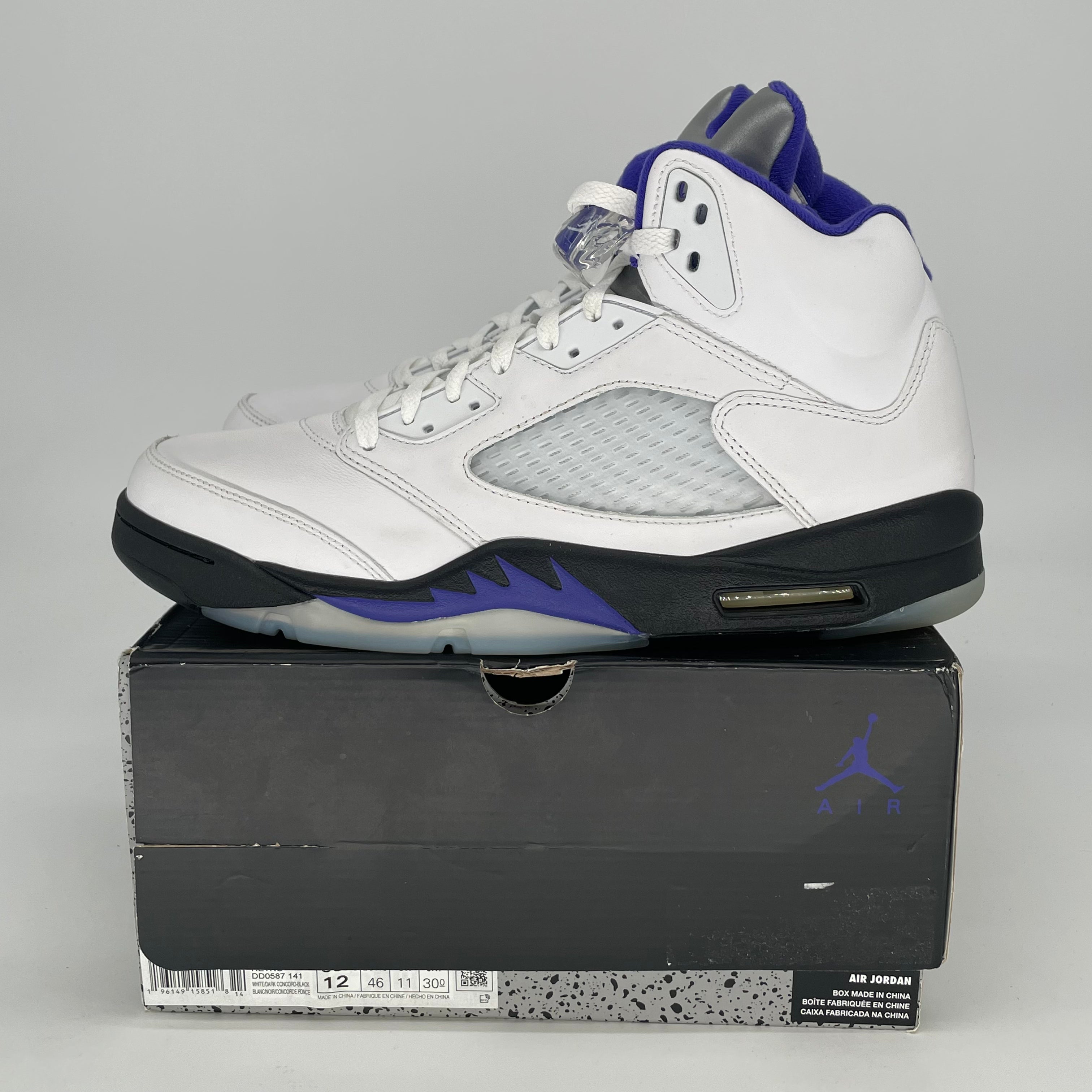 AIR JORDAN 5 DARK CONCORD DD0587-141 SIZE 12/13.5W