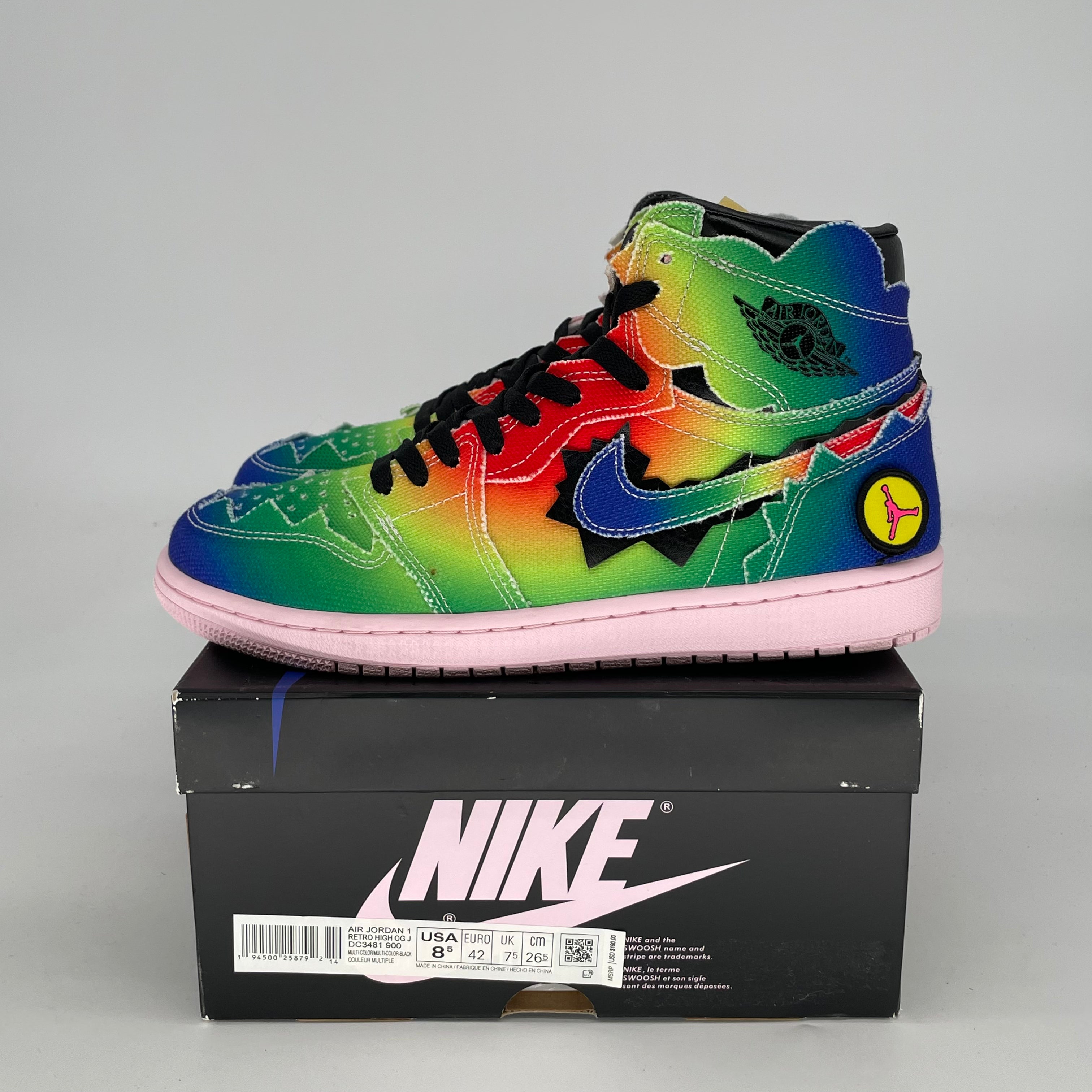 AIR JORDAN 1 J BALVIN SIZE 8.5/10W DC3481-900