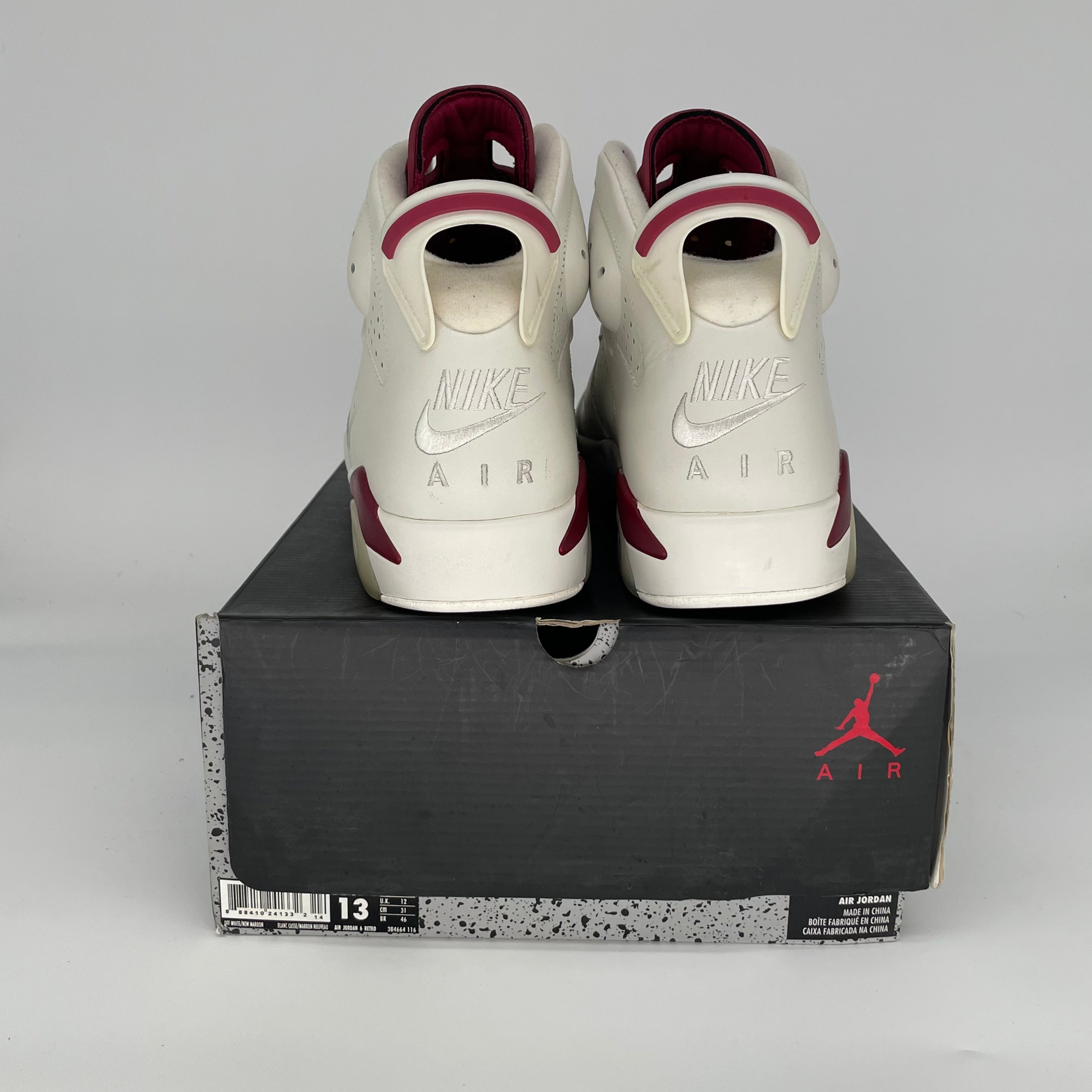 AIR JORDAN 6 MAROON SIZE 13 384664-116